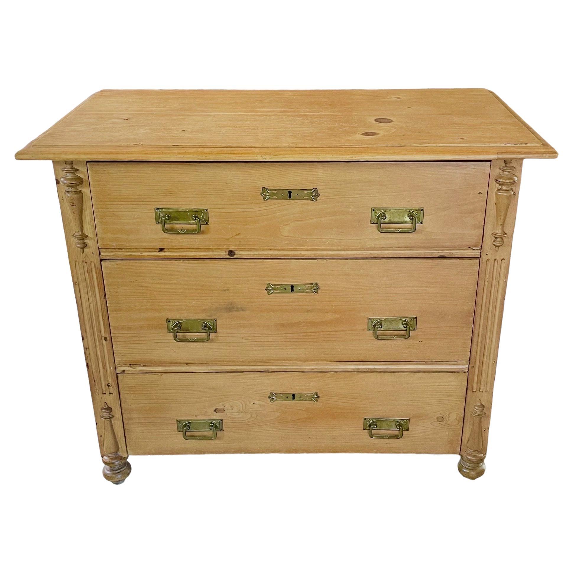 Dutch Pine Chest of Drawers For Sale