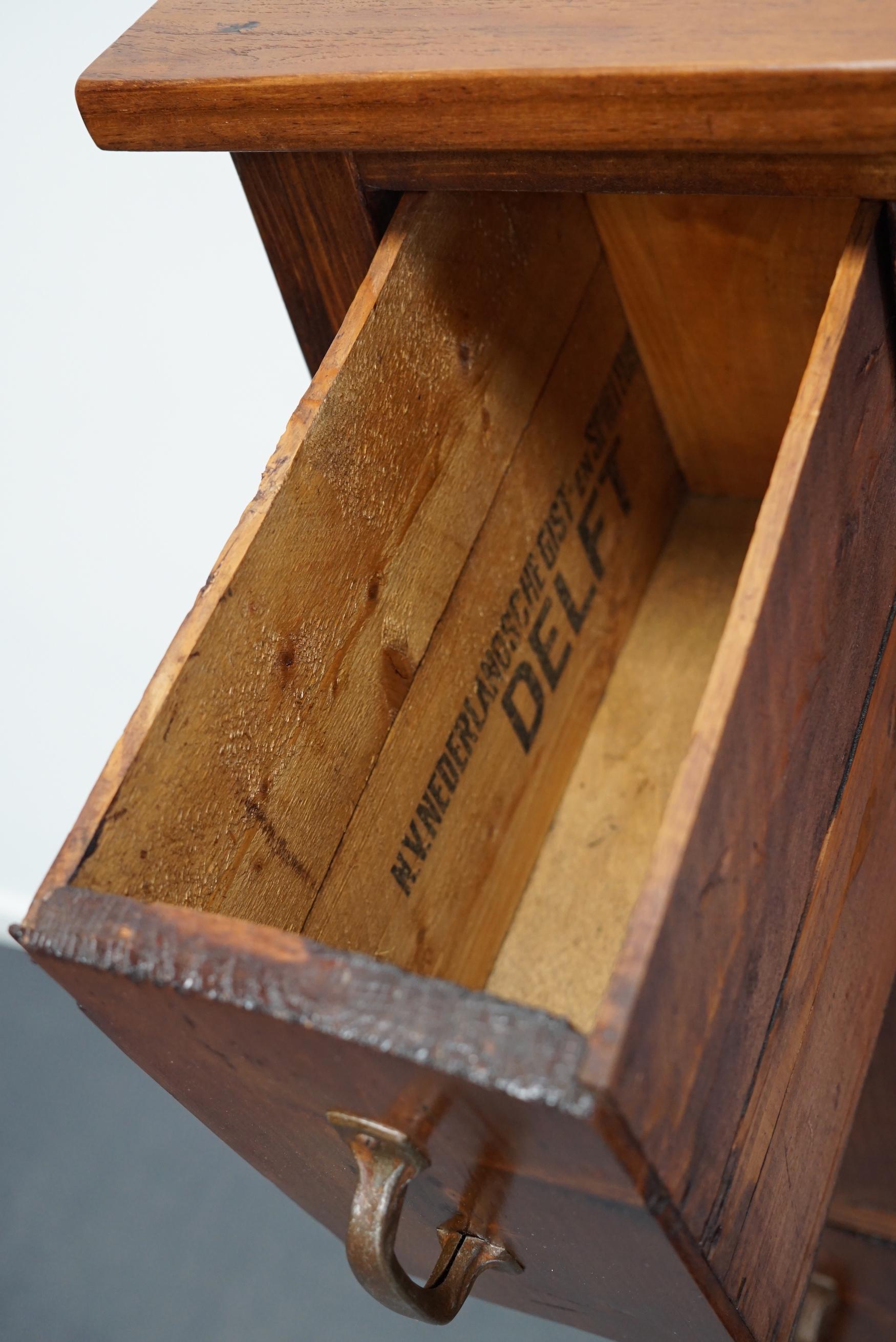 Dutch Pine Industrial Apothecary or Workshop Cabinet, 1930s 7
