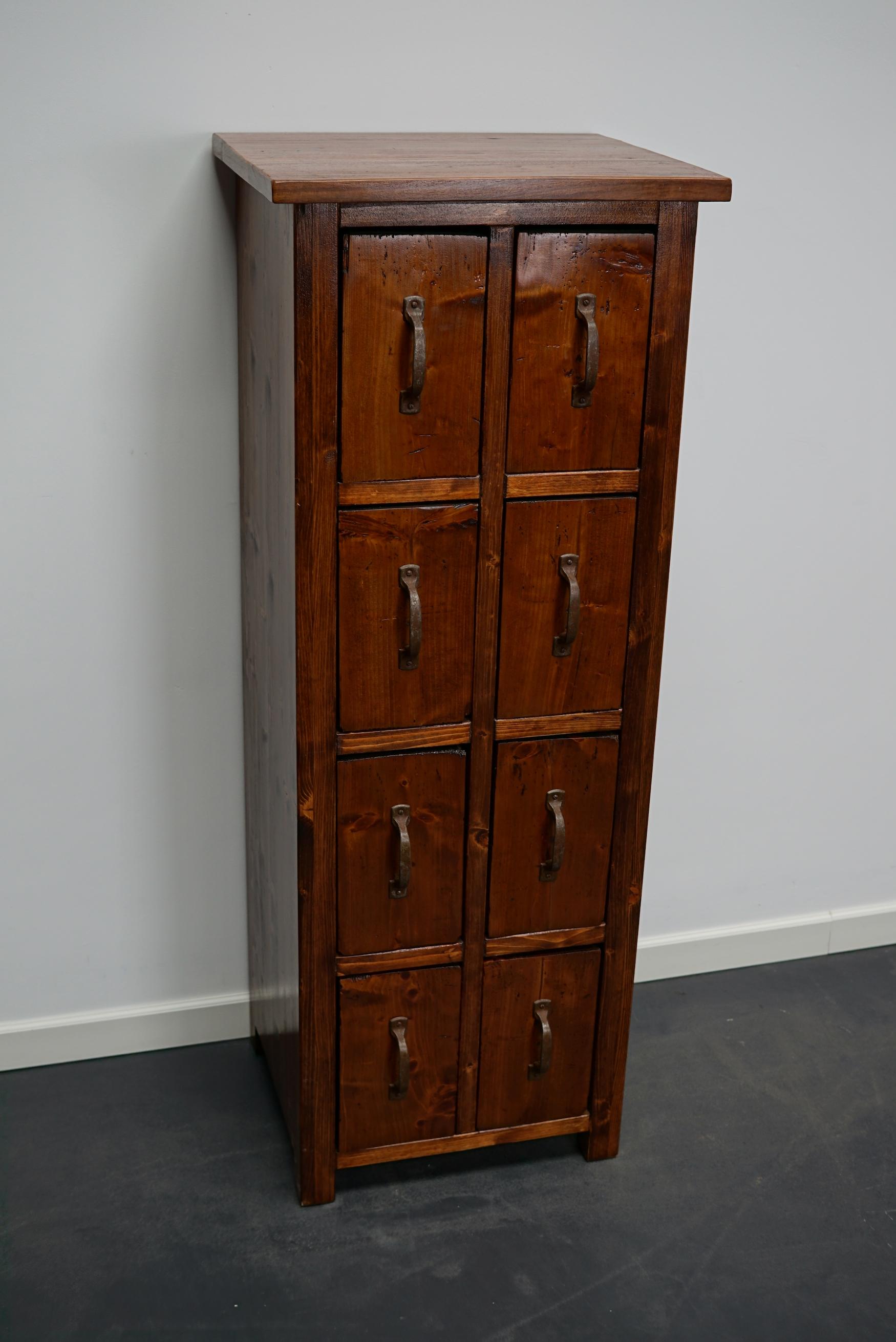 Dutch Pine Industrial Apothecary or Workshop Cabinet, 1930s For Sale 10