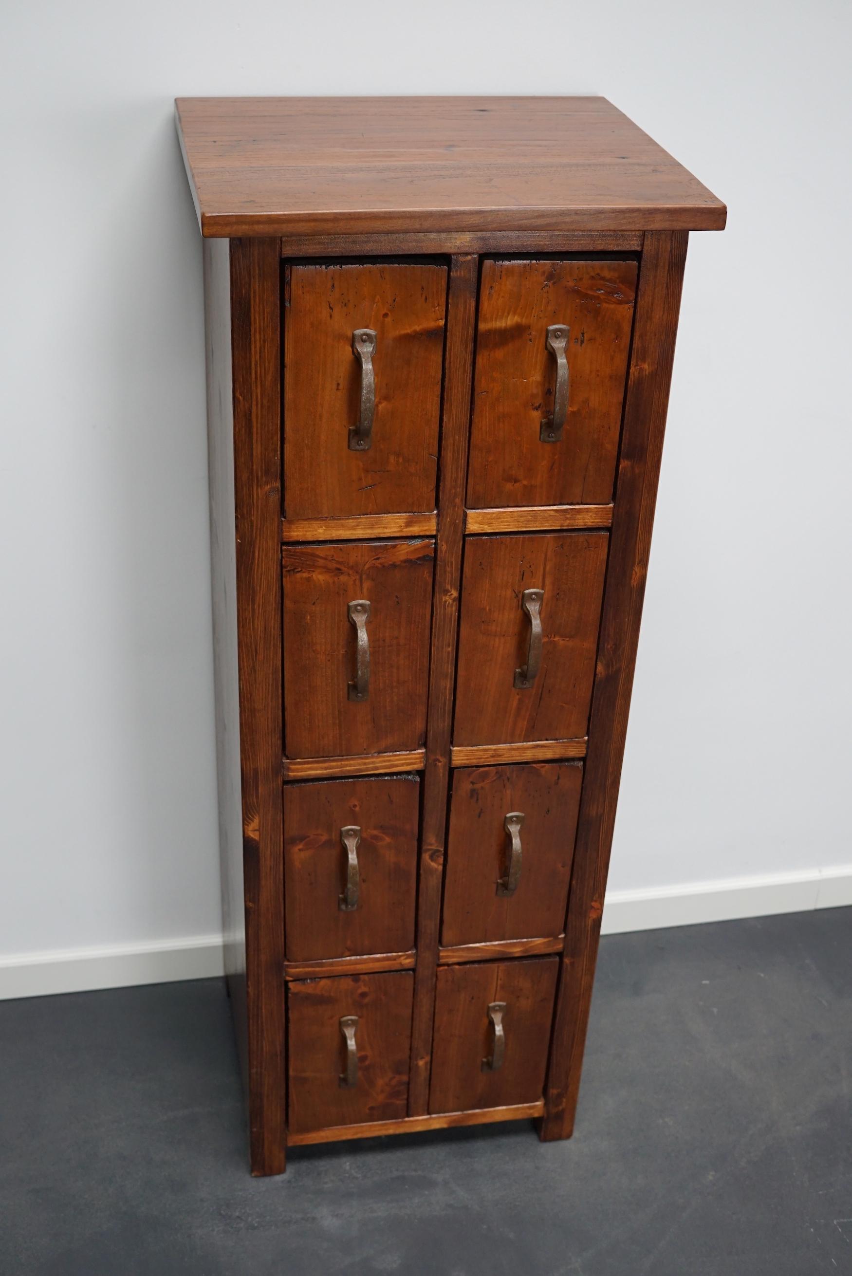 Dutch Pine Industrial Apothecary or Workshop Cabinet, 1930s For Sale 12