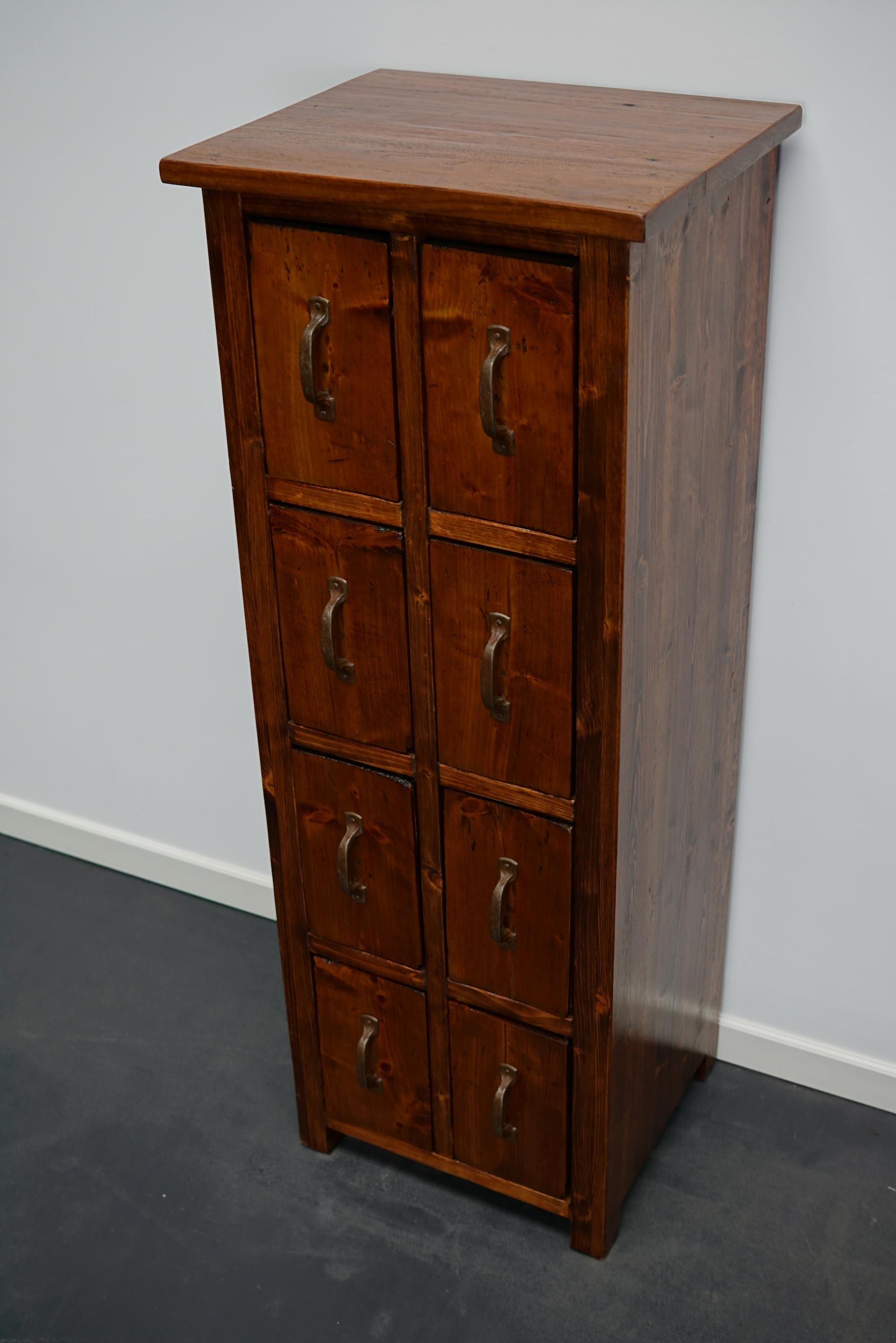 Dutch Pine Industrial Apothecary or Workshop Cabinet, 1930s For Sale 1