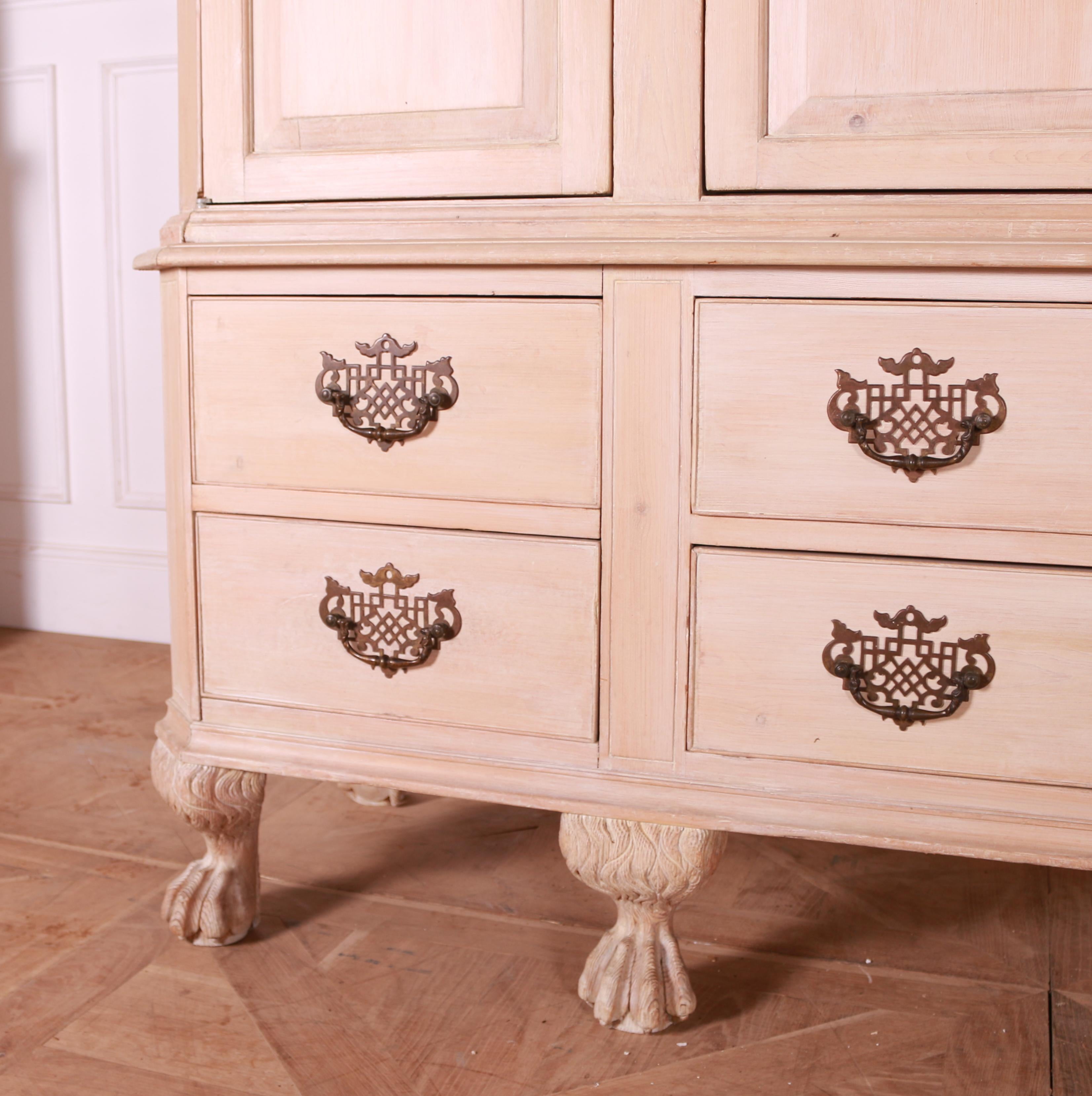 Dutch Pine Linen Cupboard For Sale at 1stDibs