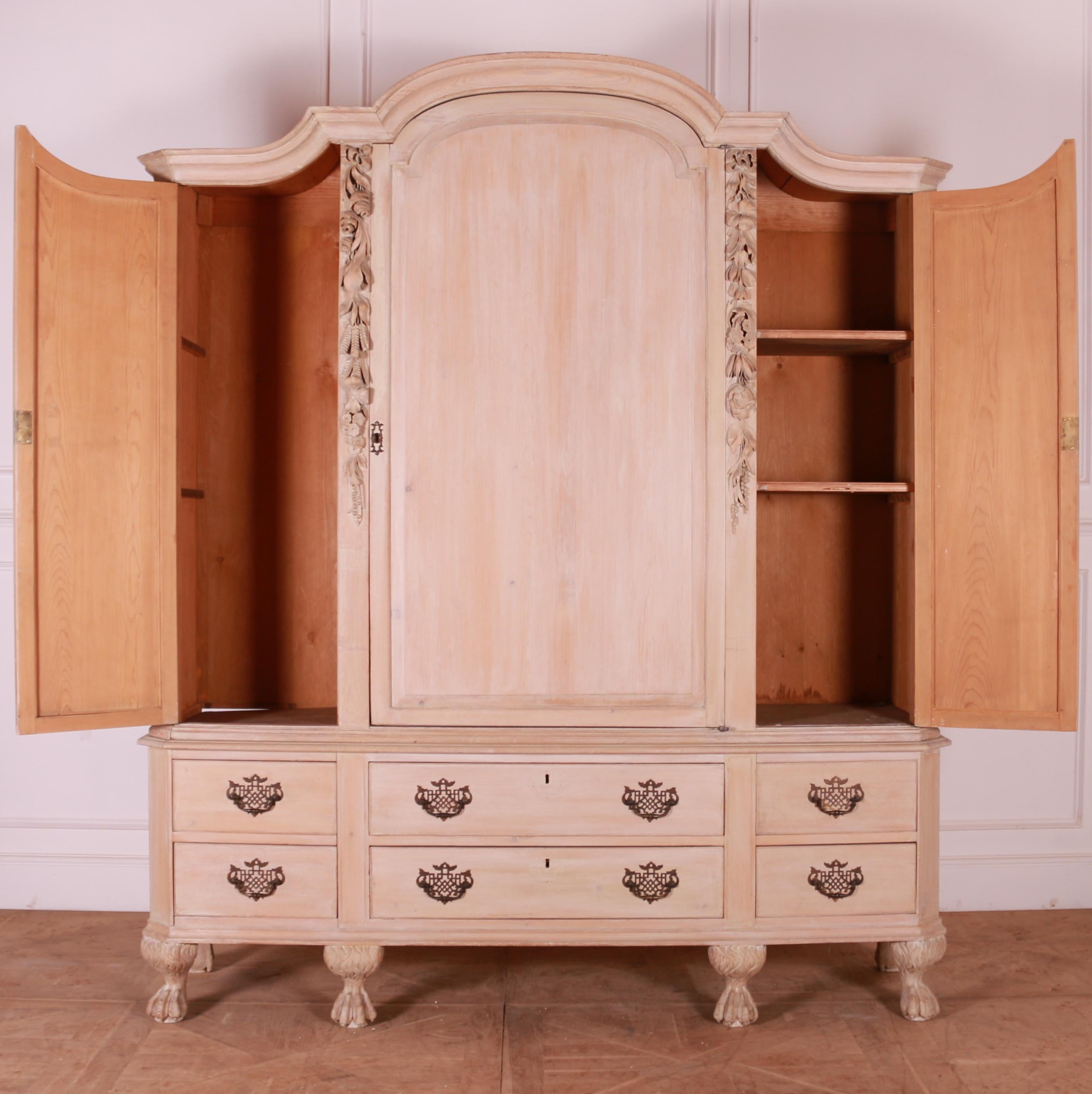Dutch Pine Linen Cupboard For Sale at 1stDibs