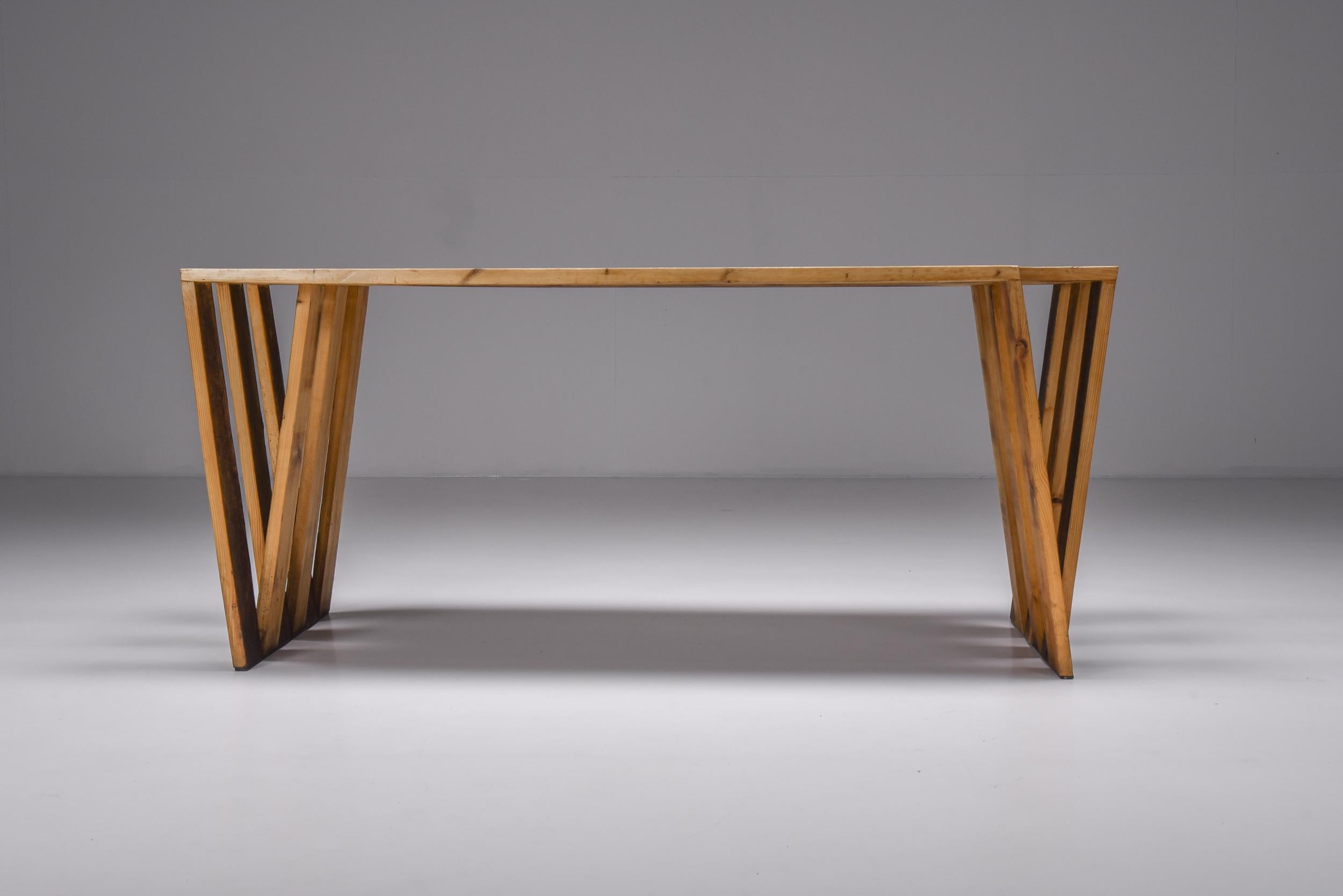 Dutch Pine Modular Puzzle Dining Tables, mid century modern  6