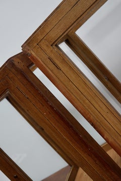 Dutch Pine Pair of Faux Oak Paint Vitrines, Early 20th Century