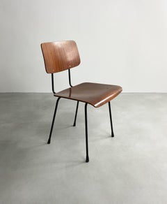 Dutch Plywood and Steel Chair by AR Cordemijer for Gispen, c.1950