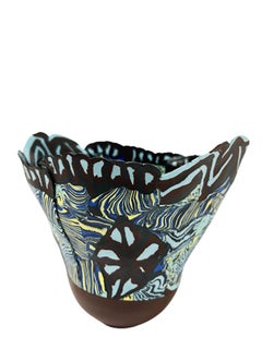 Vaso olandese in porcellana colorata di Judith de Vries, Amsterdam