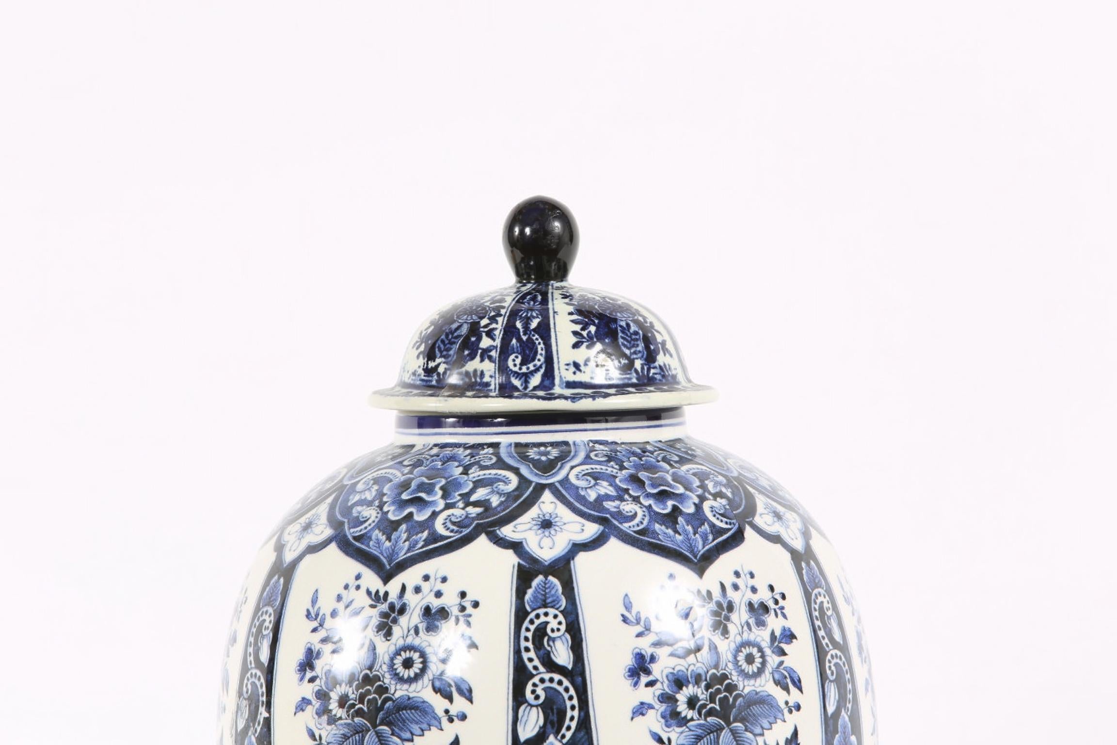 Dutch Porcelain Covered Decorative Urn 6