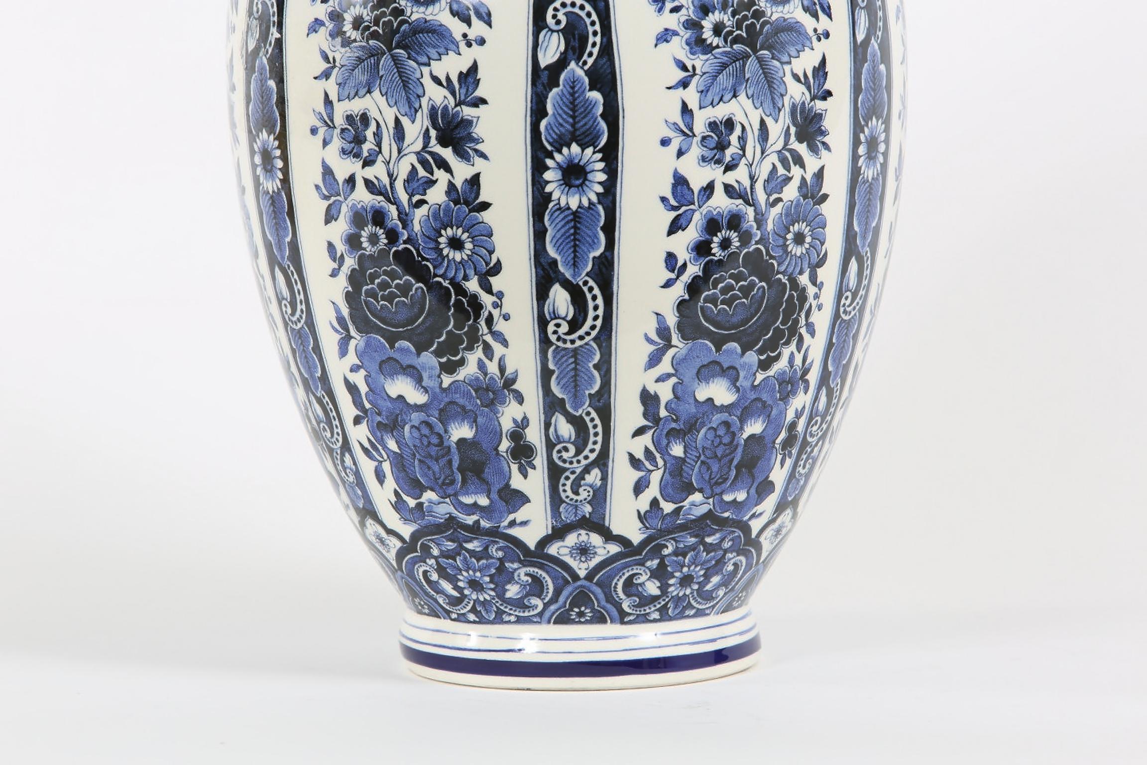 20th Century Dutch Porcelain Covered Decorative Urn