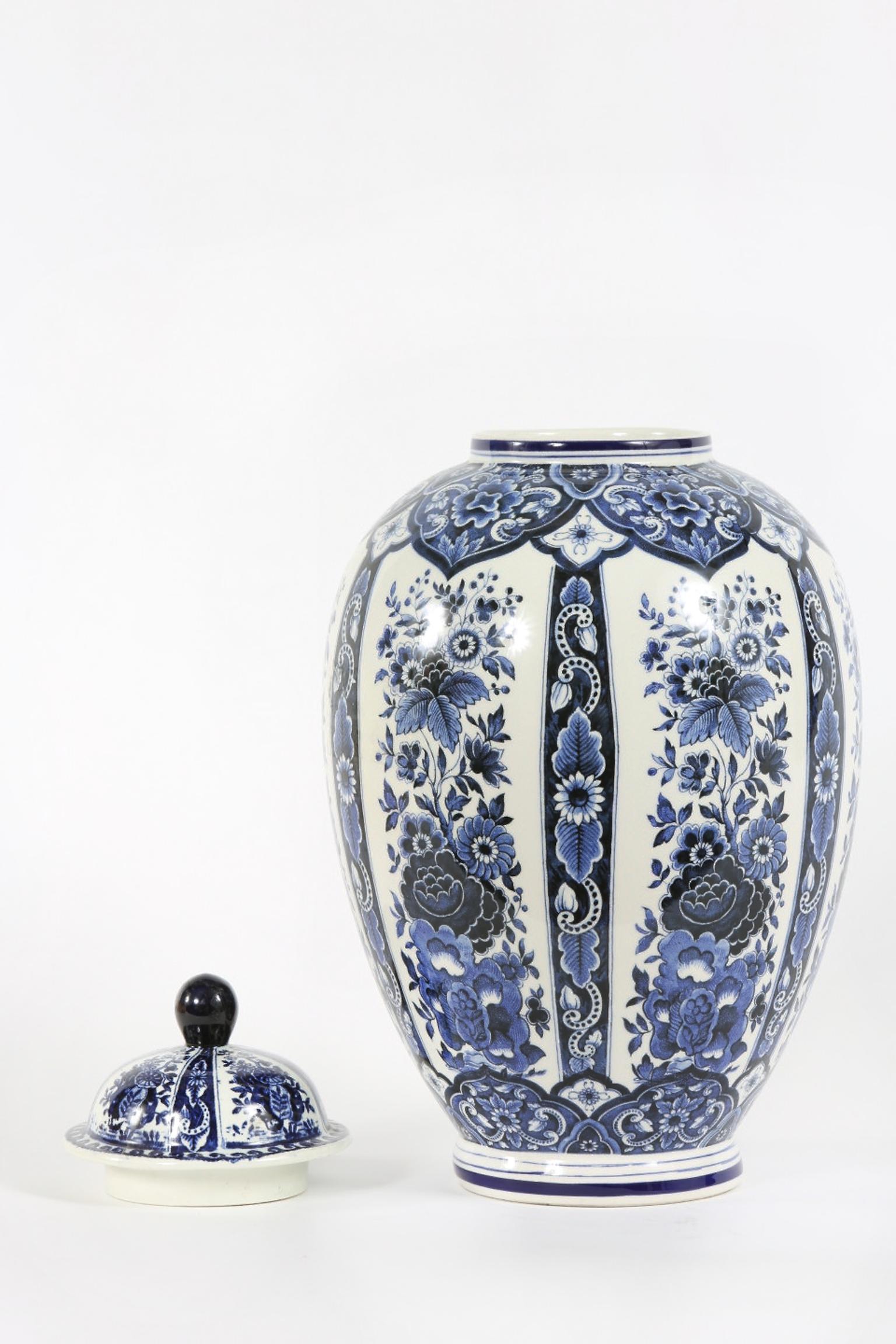 Dutch Porcelain Covered Decorative Urn 2