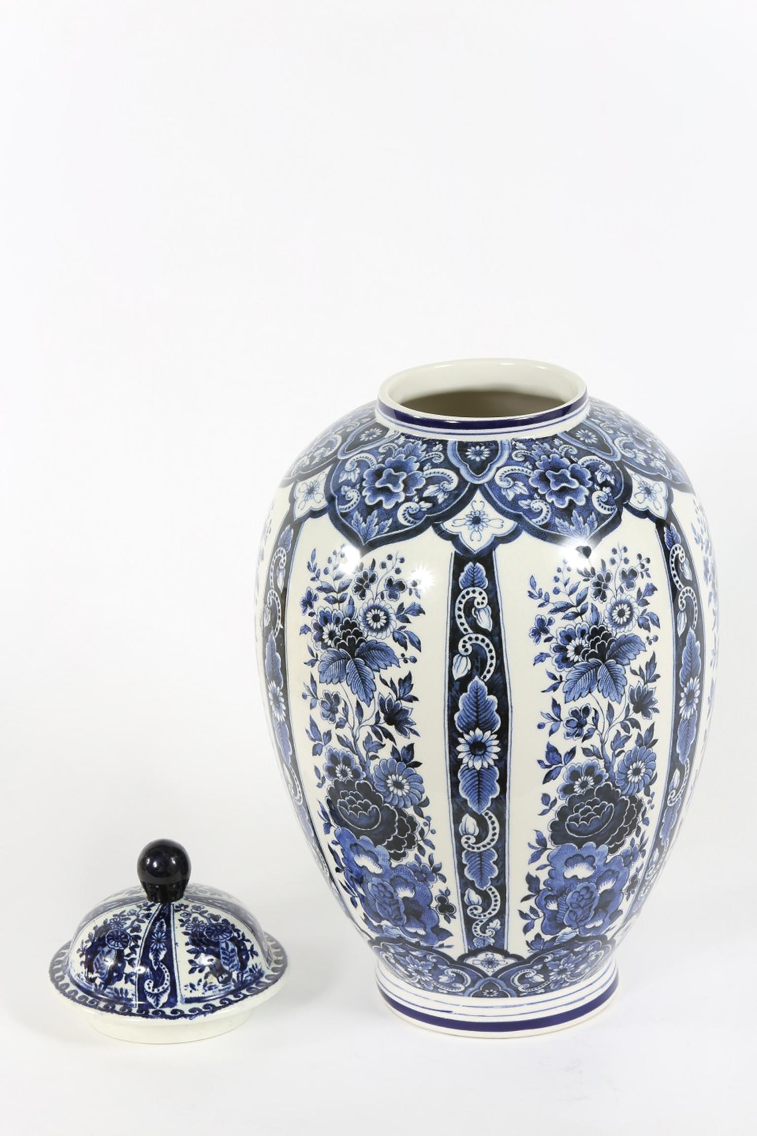 Dutch Porcelain Covered Decorative Urn 4