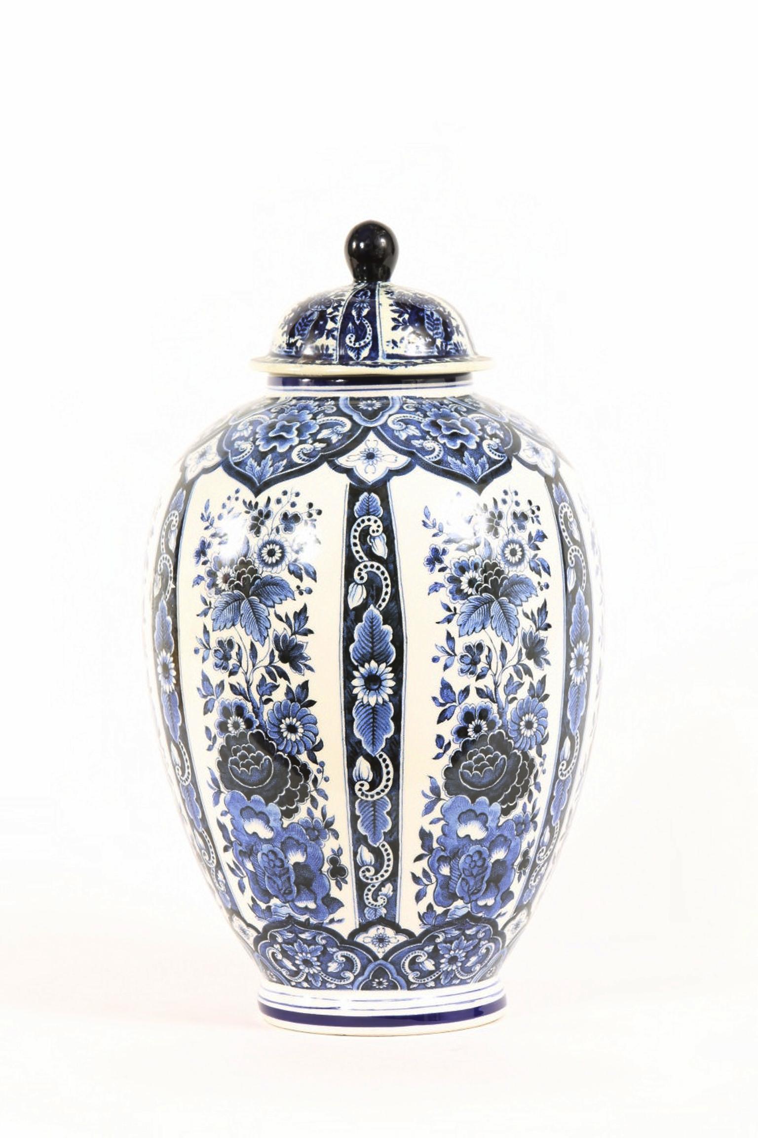 Dutch Porcelain Covered Decorative Urn 5