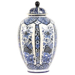 Antique Dutch Porcelain Covered Decorative Urn