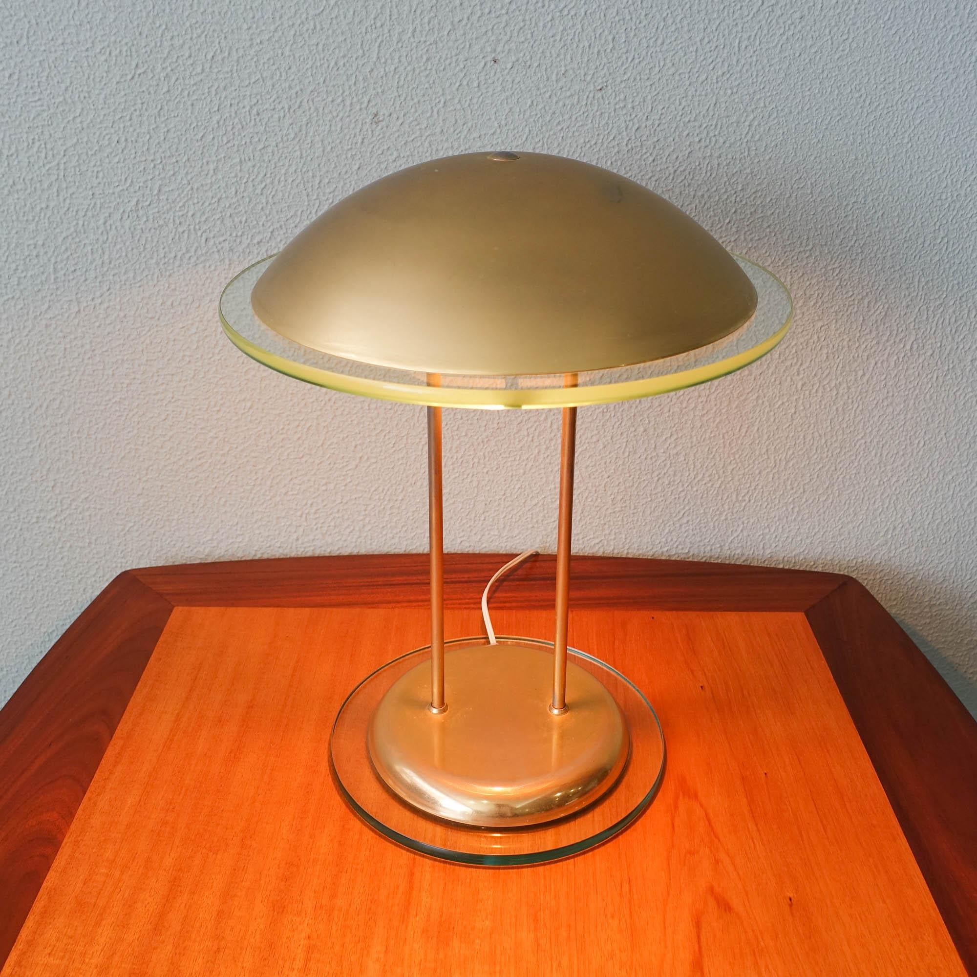 Brass Dutch Post Modern Table Lamp from Herda, 1980s