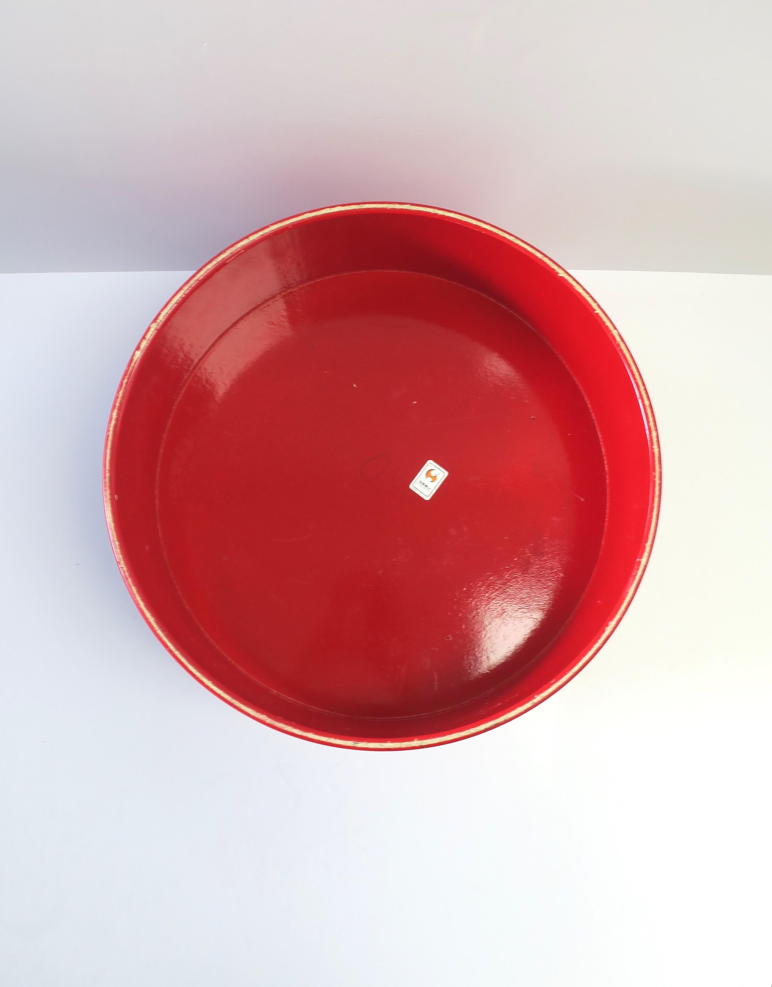 Dutch Postmodern Red Side Drinks Table w/Shelf by Erik van Buijtenen for Nebu For Sale 5