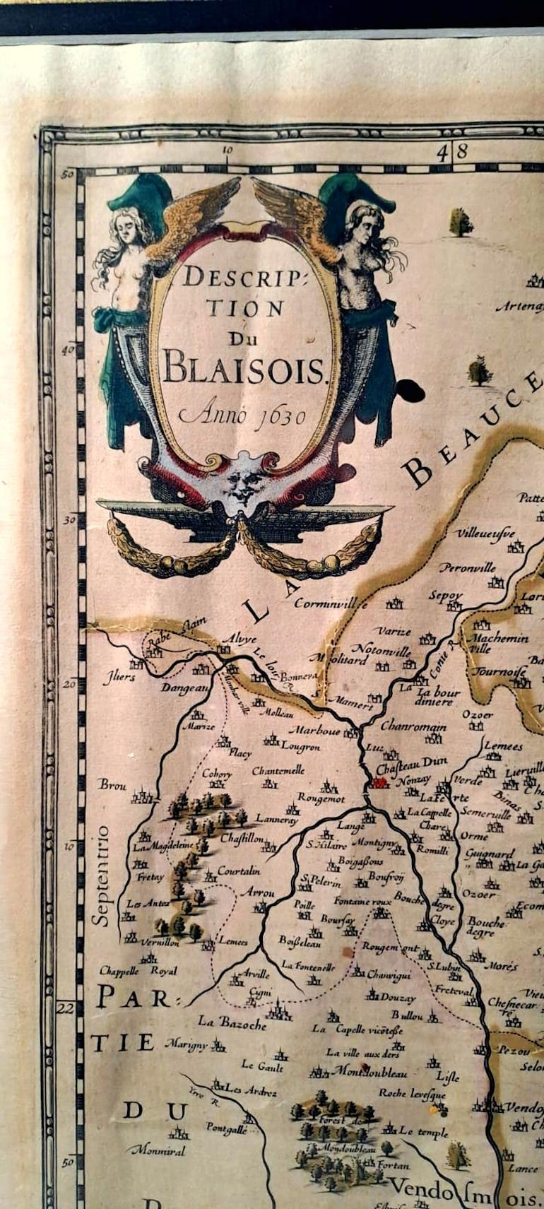Description du Blaisois dans un cadre italien avec miroirs en vente 4