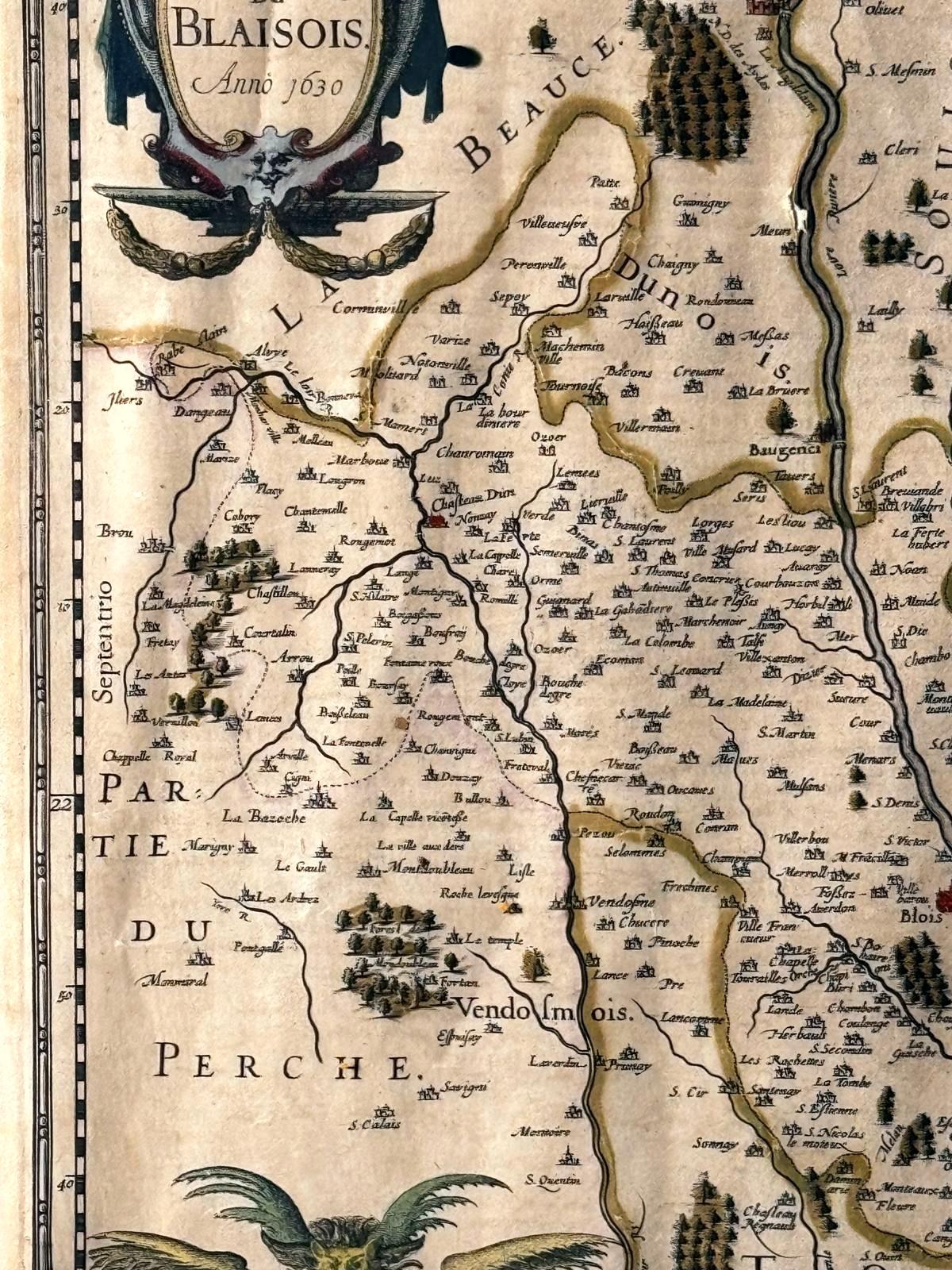 Description du Blaisois dans un cadre italien avec miroirs en vente 6