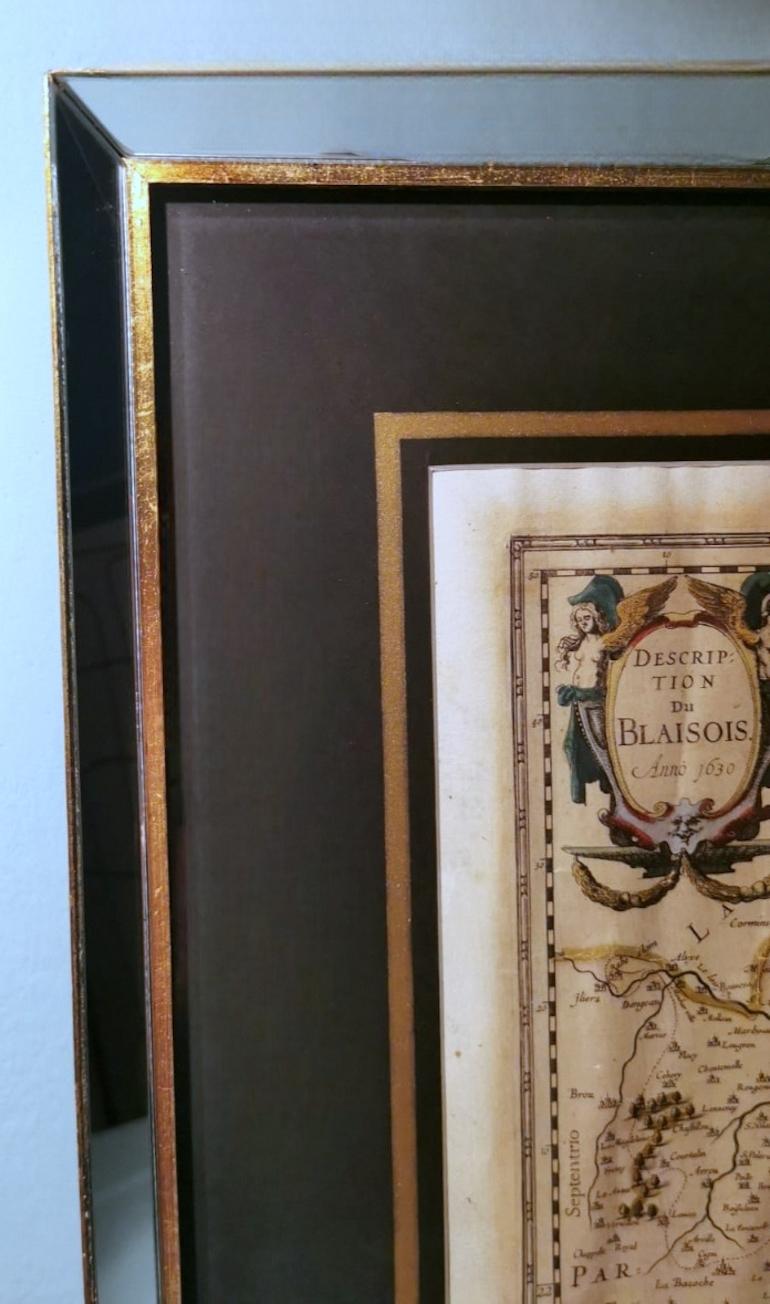 Papier Description du Blaisois dans un cadre italien avec miroirs en vente