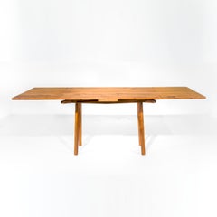 Dutch Pull Out Table in Hardwood with Japanese Joinery and Danish Aesthetics