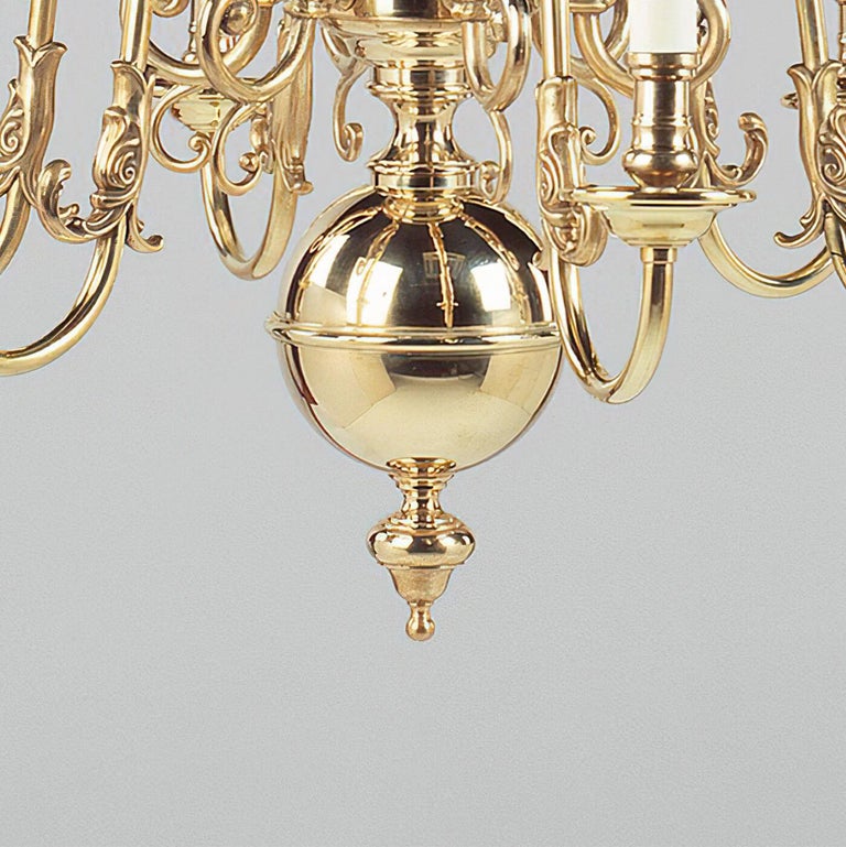 Dutch Queen Anne Brass Chandelier For Sale at 1stDibs queen anne
