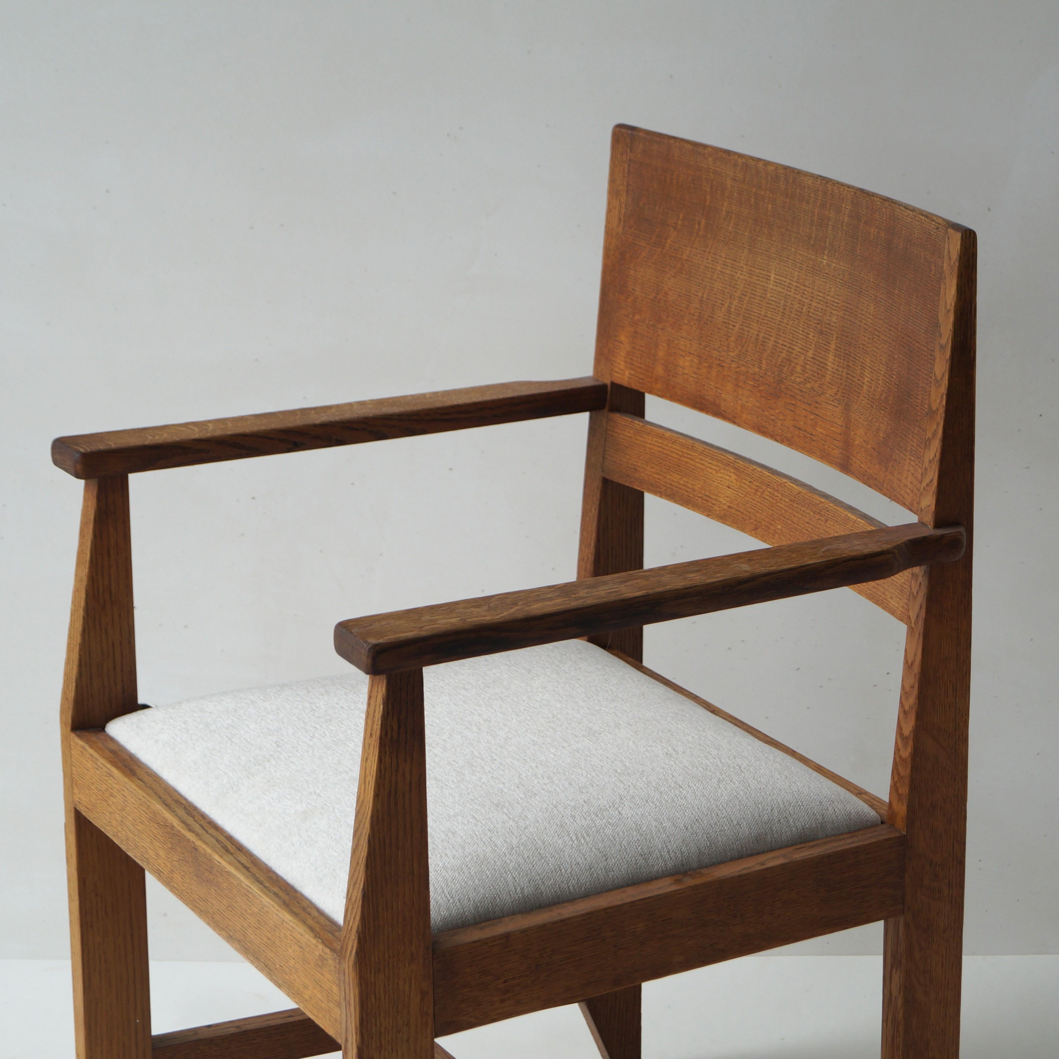 Dutch Rationalist Haagse School armchair by Hendrik Wouda for Pander For Sale 4