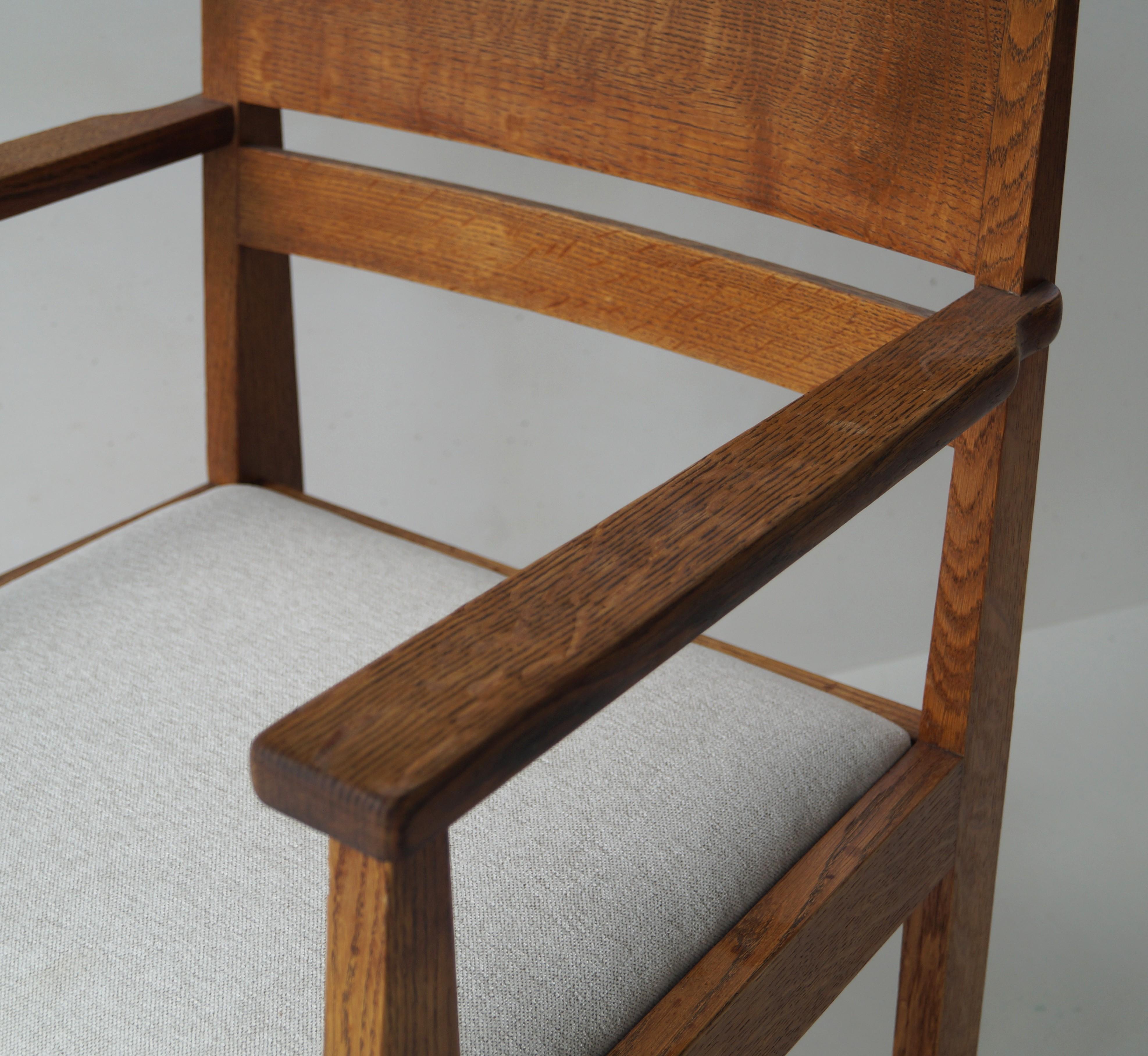 Dutch Rationalist Haagse School armchair by Hendrik Wouda for Pander For Sale 9