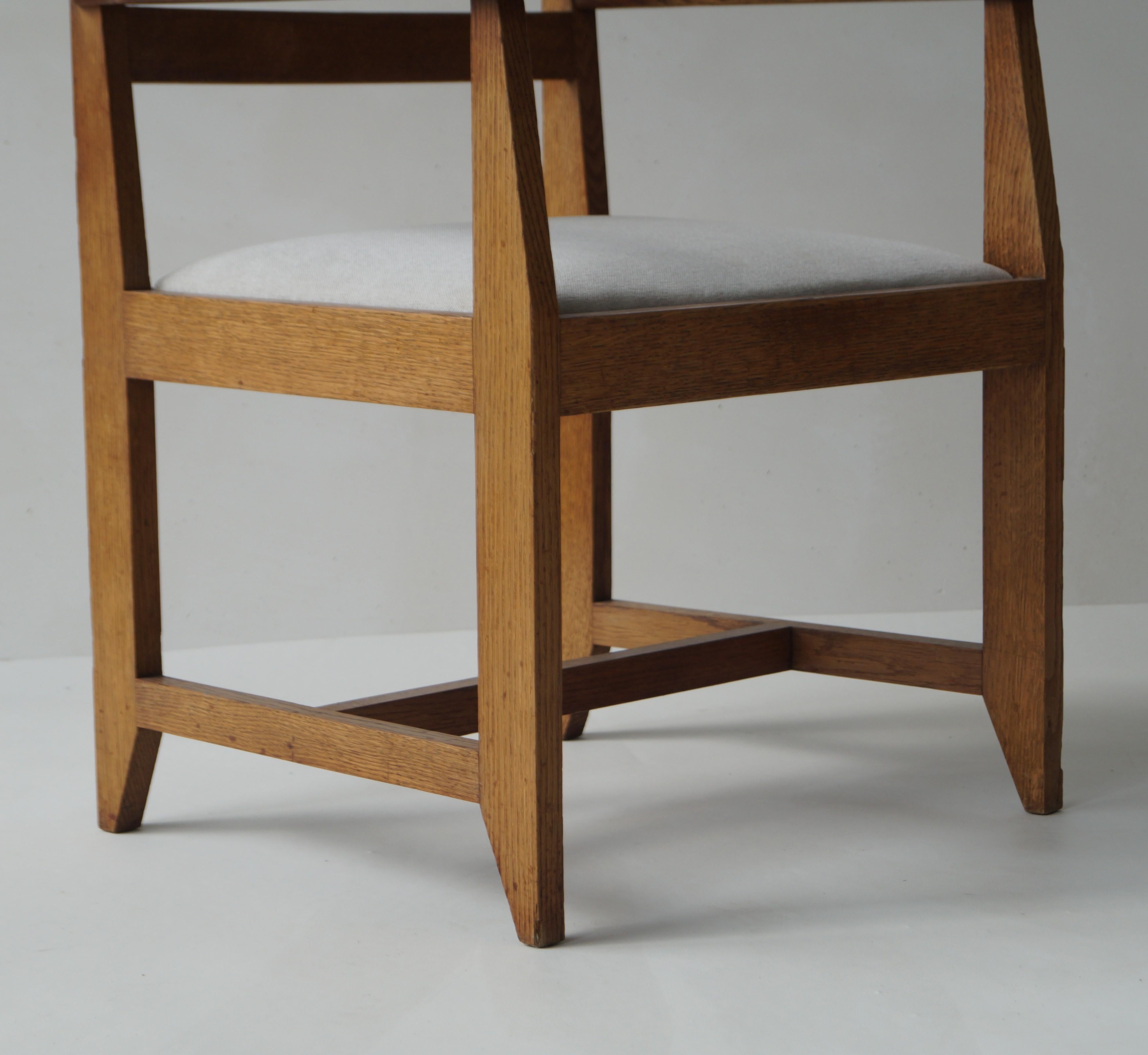 Fabric Dutch Rationalist Haagse School armchair by Hendrik Wouda for Pander For Sale