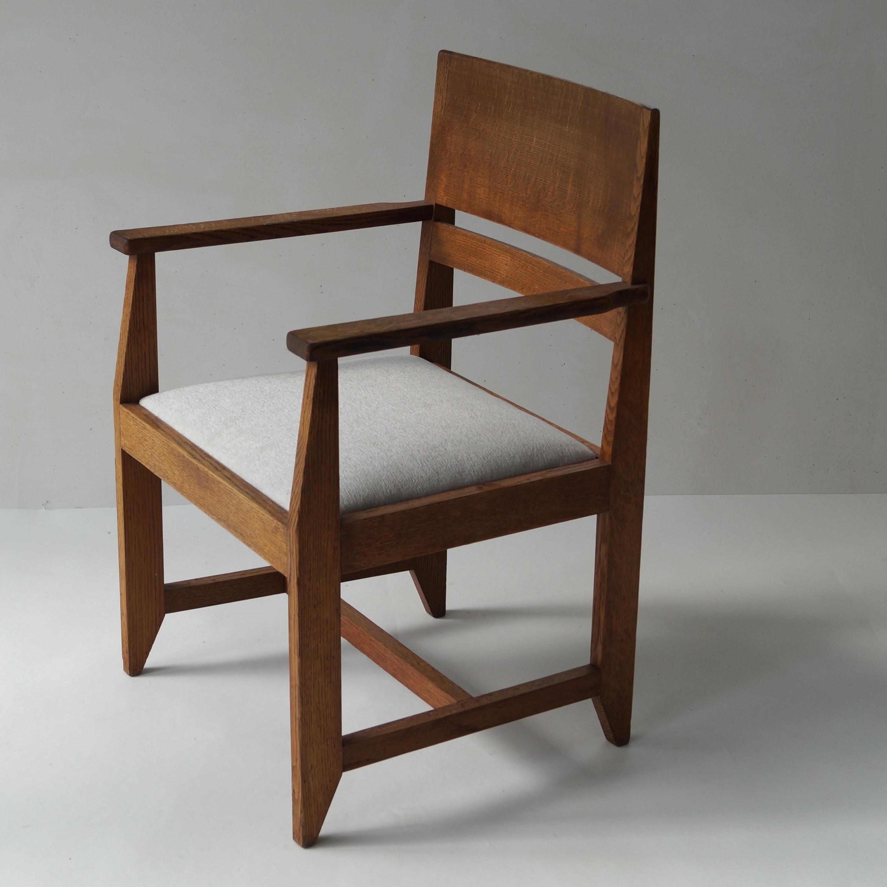 Dutch Rationalist Haagse School armchair by Hendrik Wouda for Pander For Sale 2