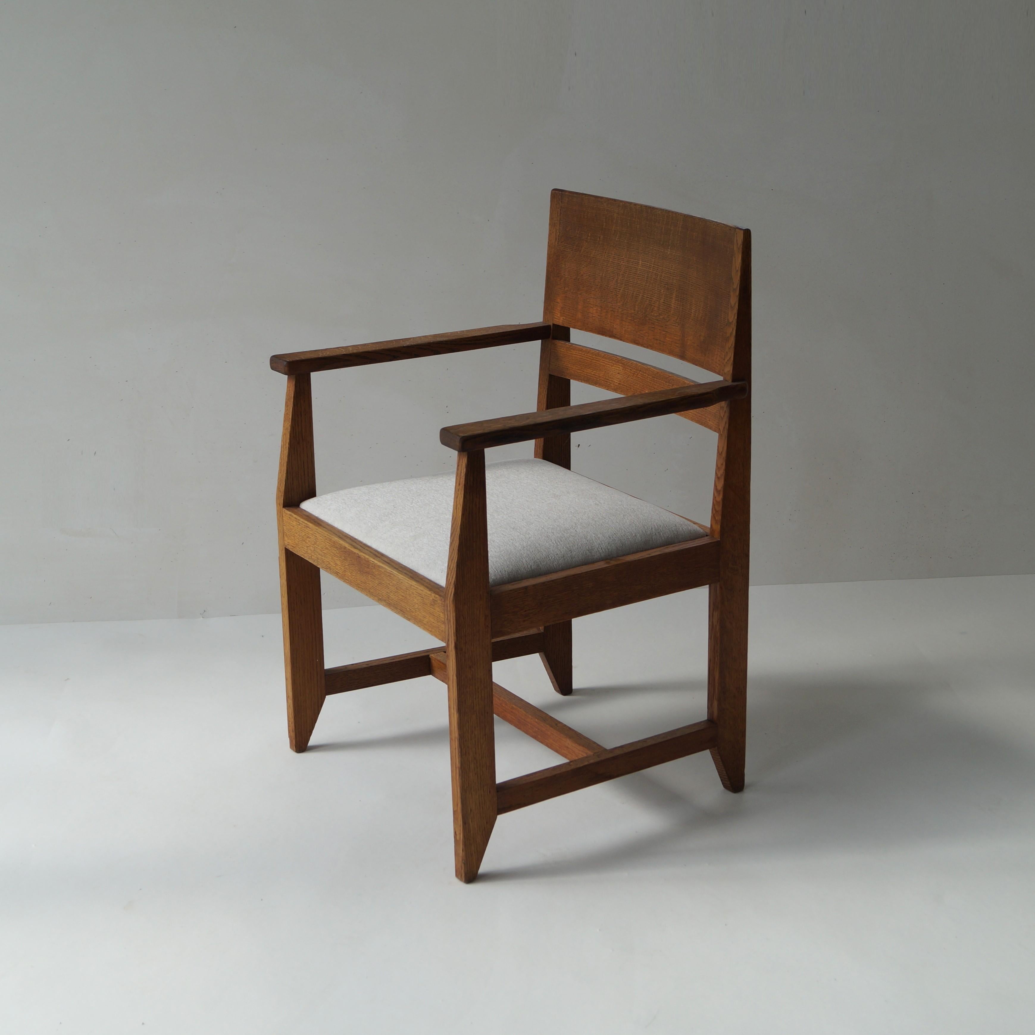 Dutch Rationalist Haagse School armchair by Hendrik Wouda for Pander For Sale 3
