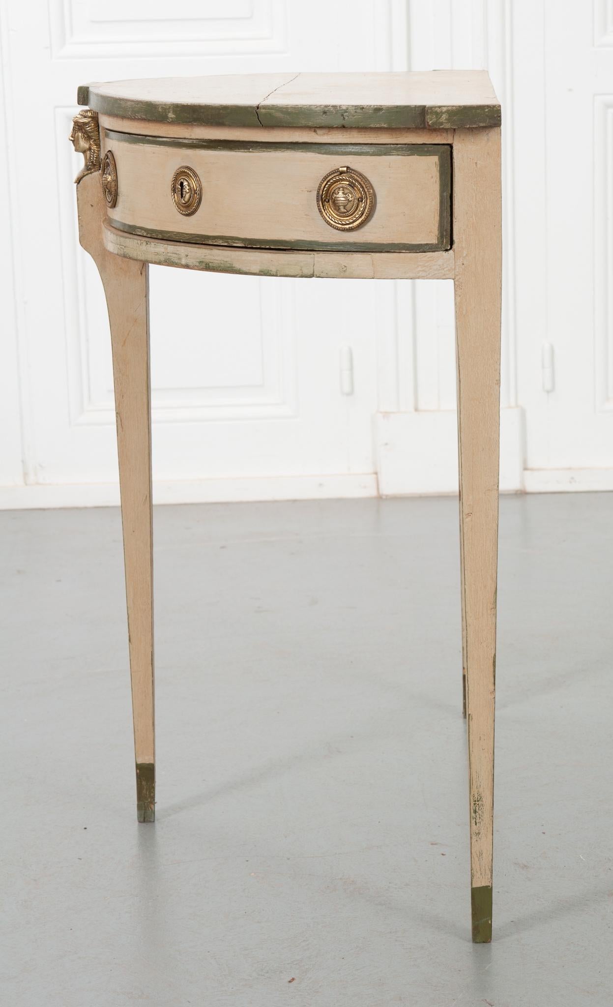 Brass Dutch Regency Console Table