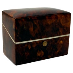 Dutch Regency Tortoiseshell Perfume Bottle Box, Circa 1830