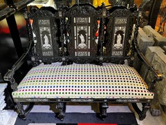 Sette incrustée d'époque néo-renaissance néo- hollandaise