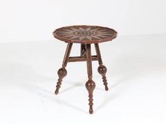 Dutch Renaissance Revival Tilt-Top Flap a/d Wand Table, 1900s