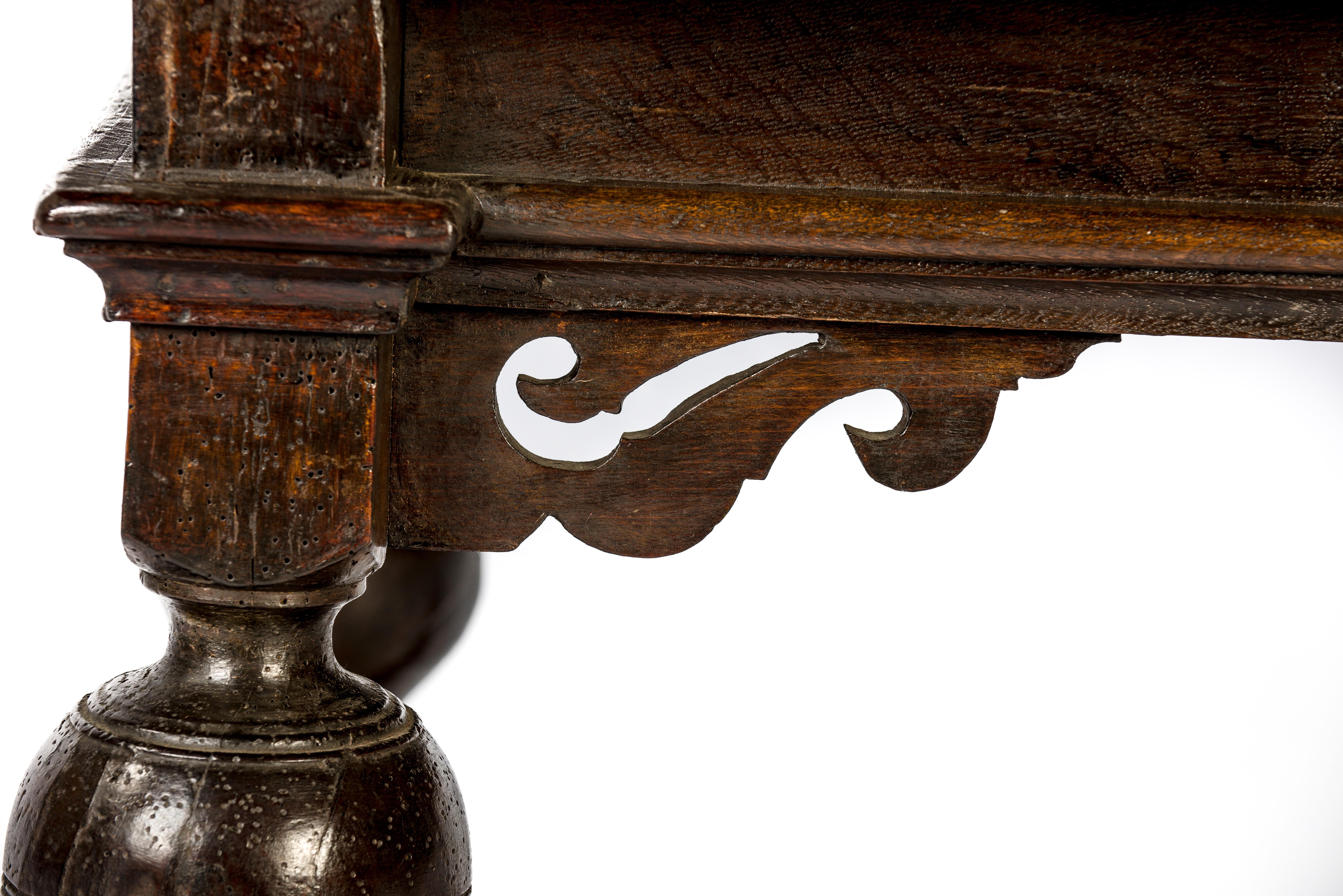 Dutch Renaissance Style Stained Oak Table, circa 1680 For Sale 5