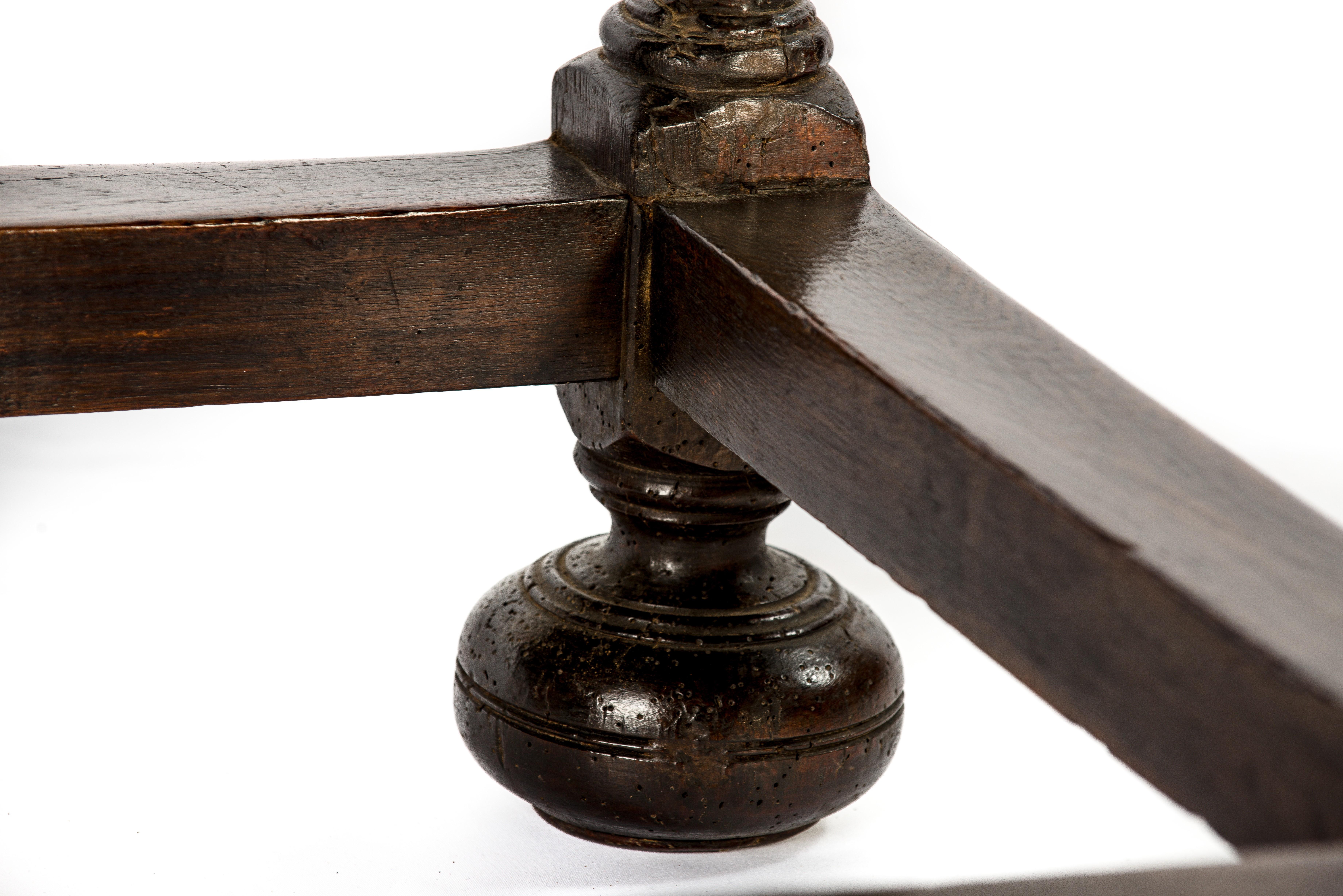 Dutch Renaissance Style Stained Oak Table, circa 1680 For Sale 6