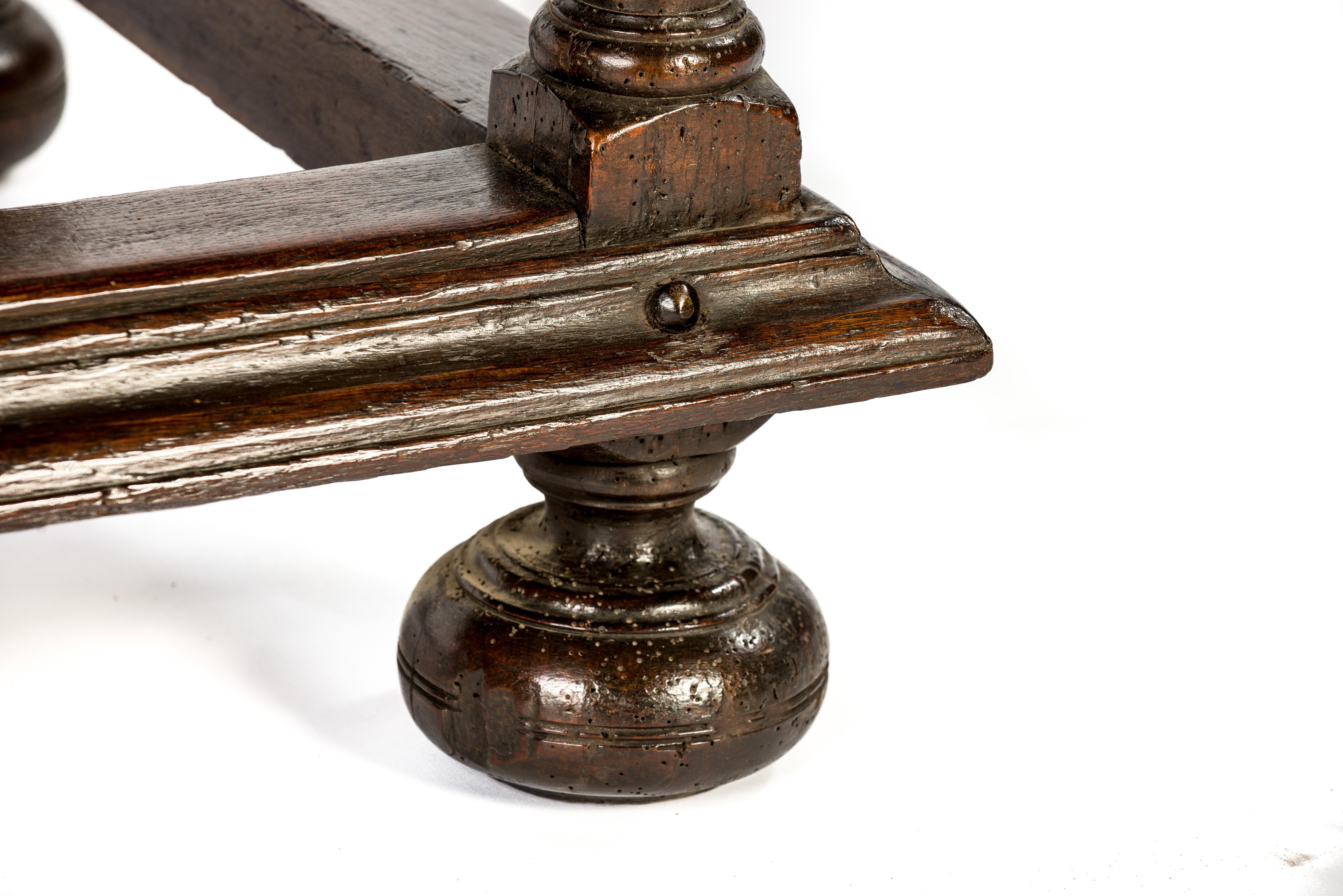 Dutch Renaissance Style Stained Oak Table, circa 1680 For Sale 7