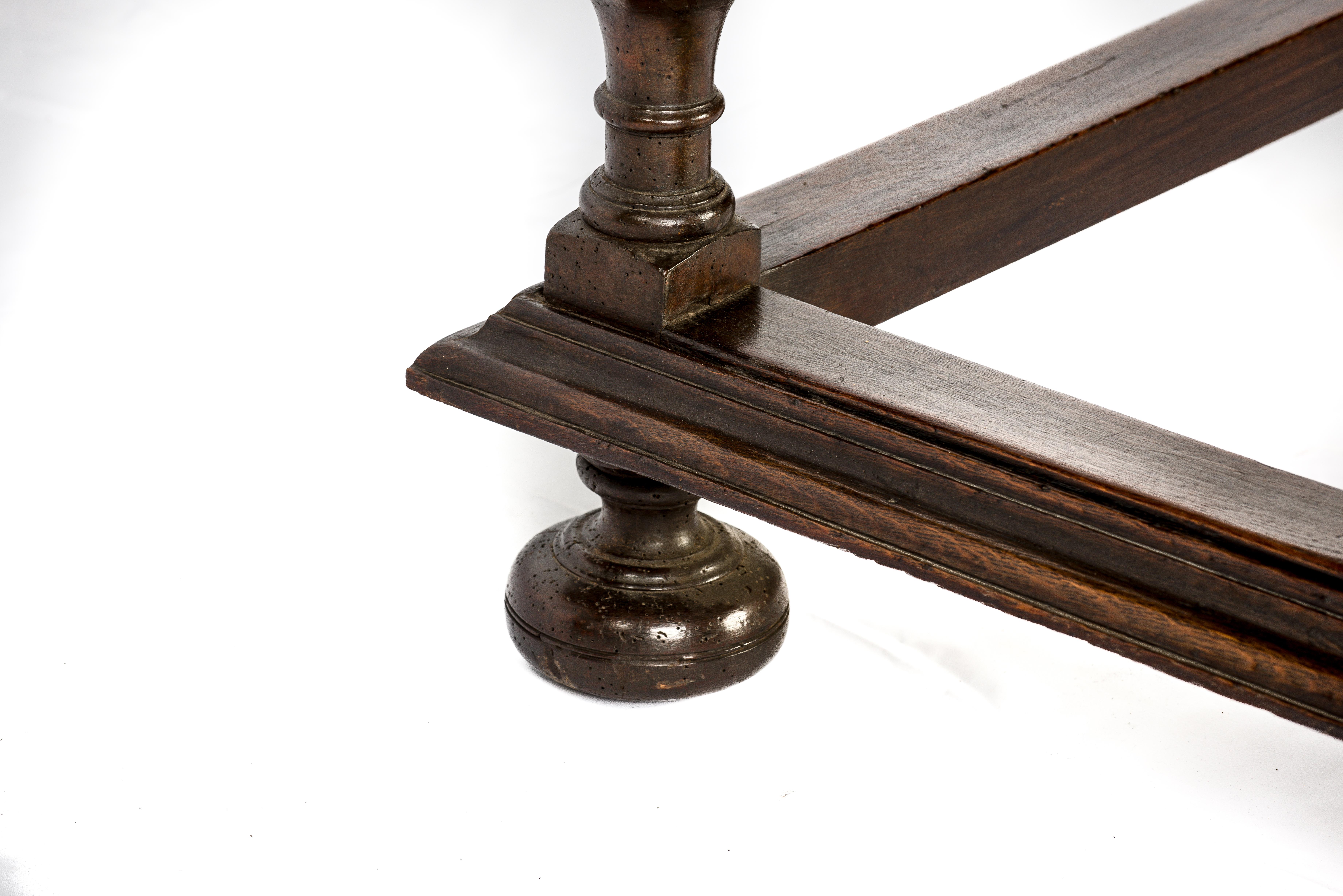 Dutch Renaissance Style Stained Oak Table, circa 1680 For Sale 2