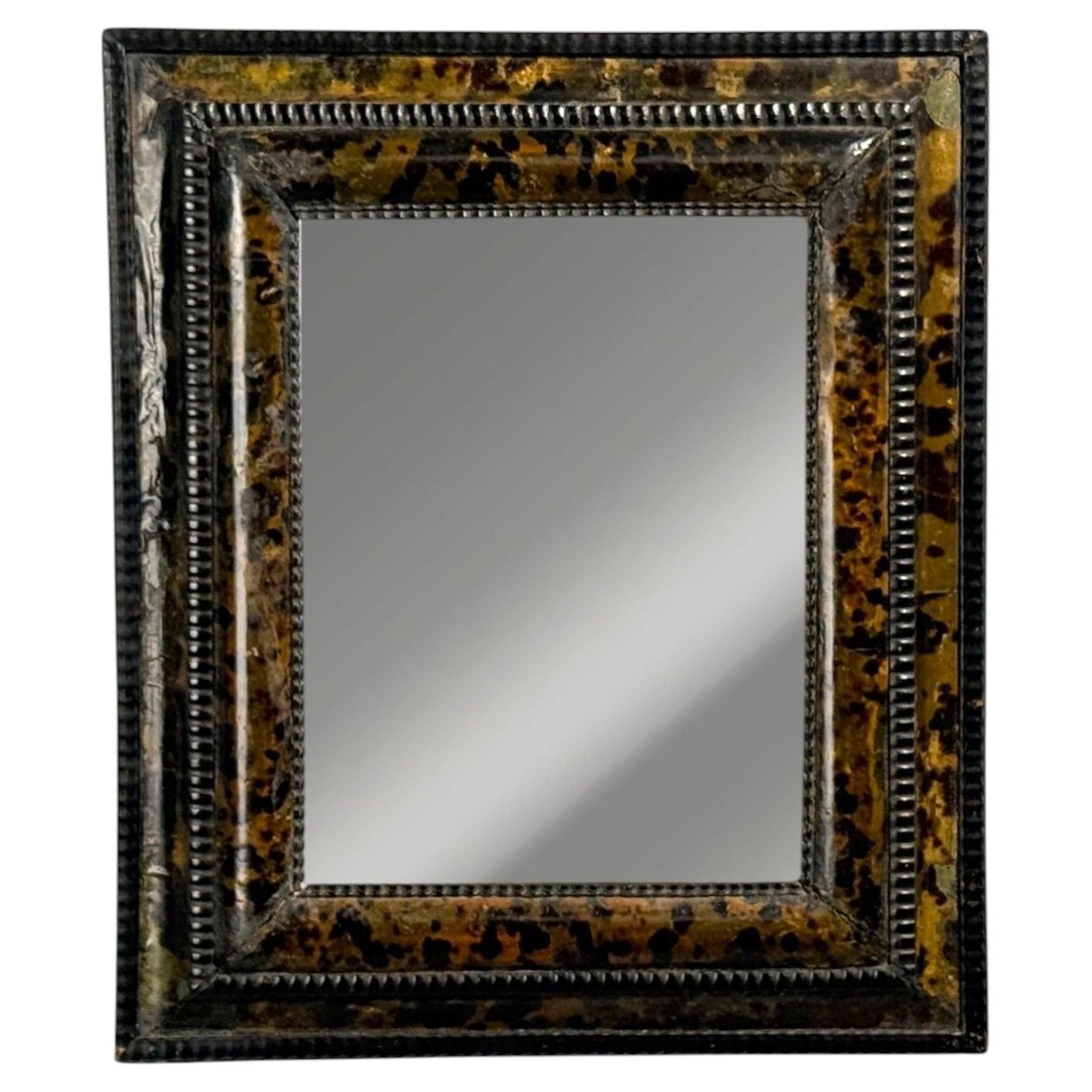 Dutch Ripple Frame, Mirror or Picture Frame, Tortoise, Ebonized Wood, 18th c.
