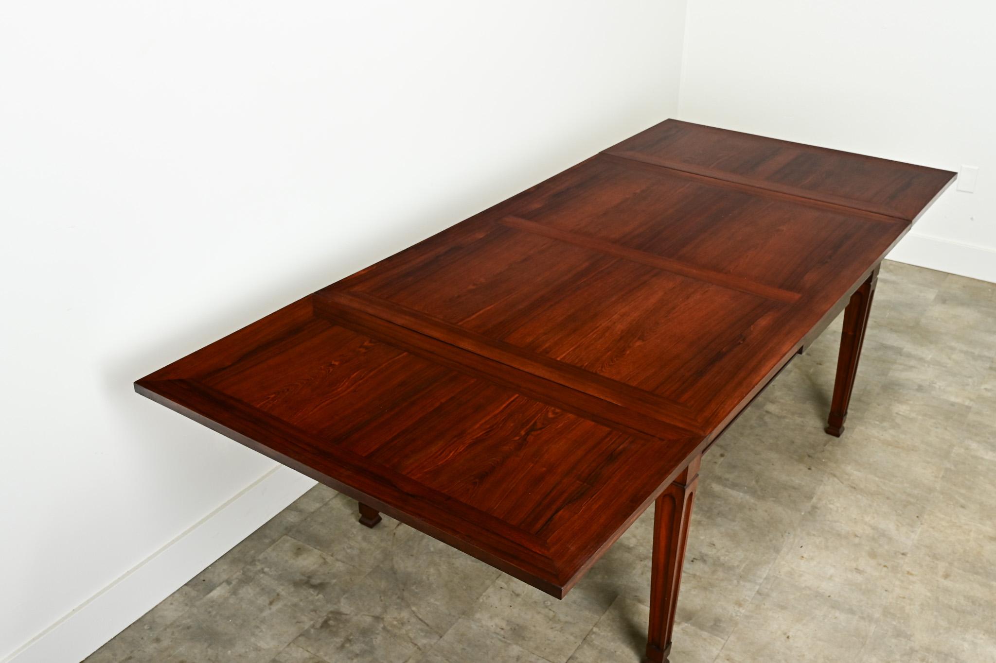 Dutch Rosewood Extending Dining Table For Sale 3