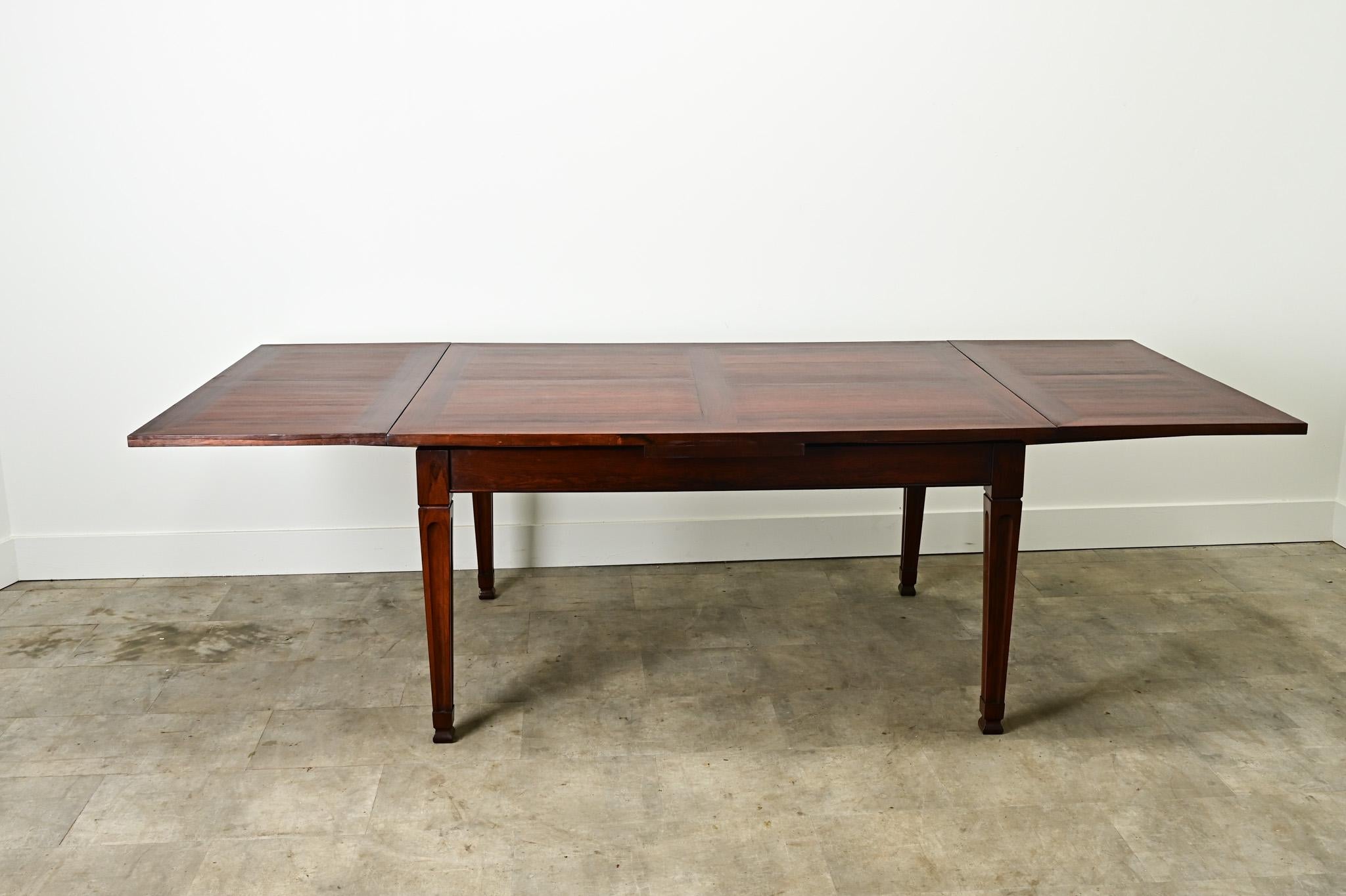 Dutch Rosewood Extending Dining Table For Sale 4
