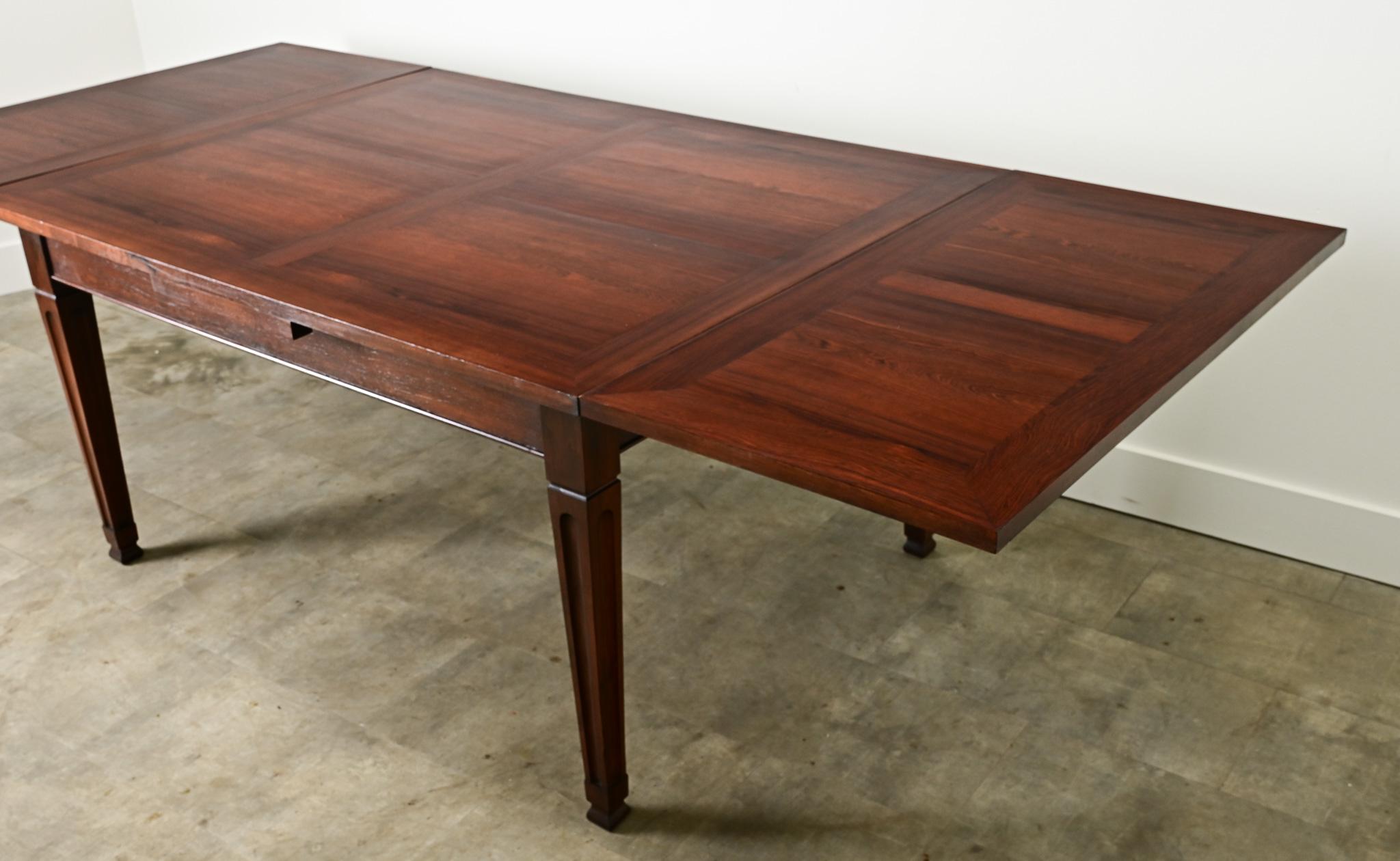 Dutch Rosewood Extending Dining Table For Sale 6