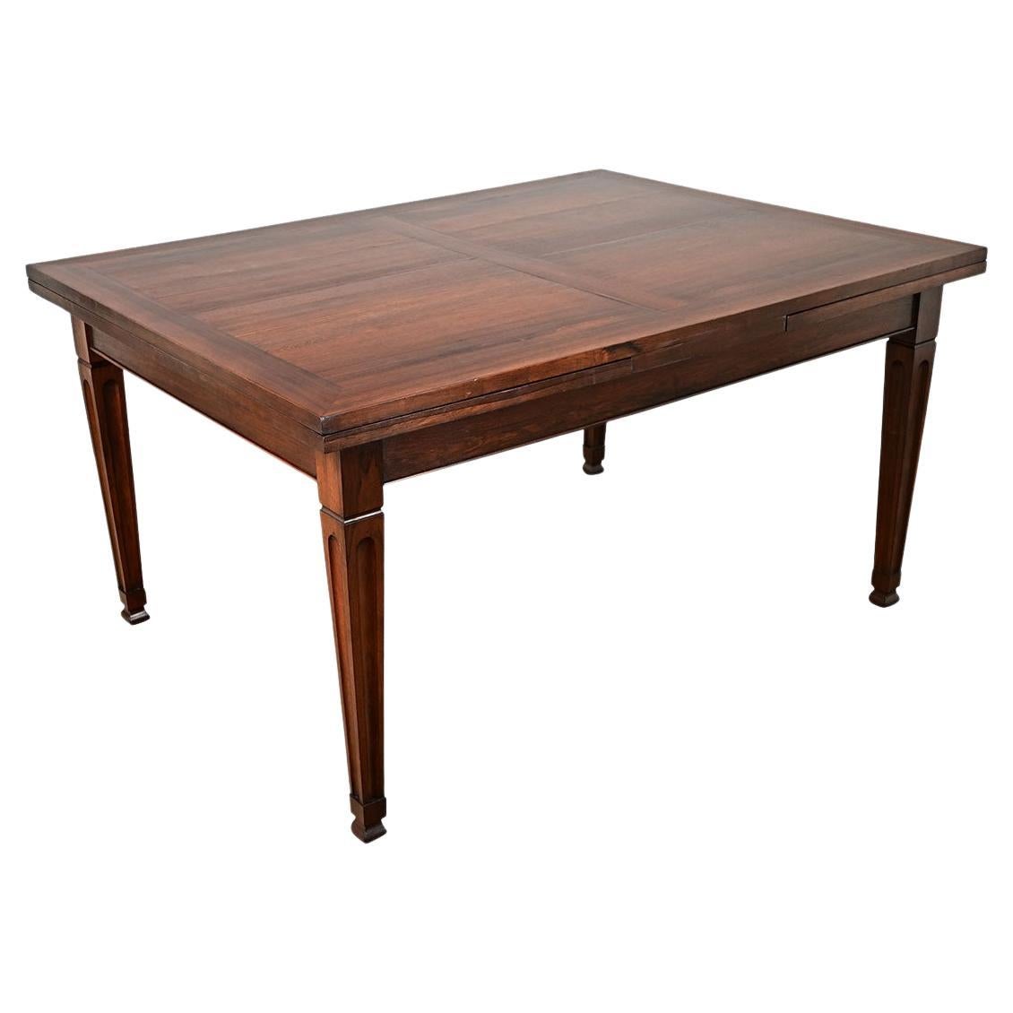 Dutch Rosewood Extending Dining Table For Sale