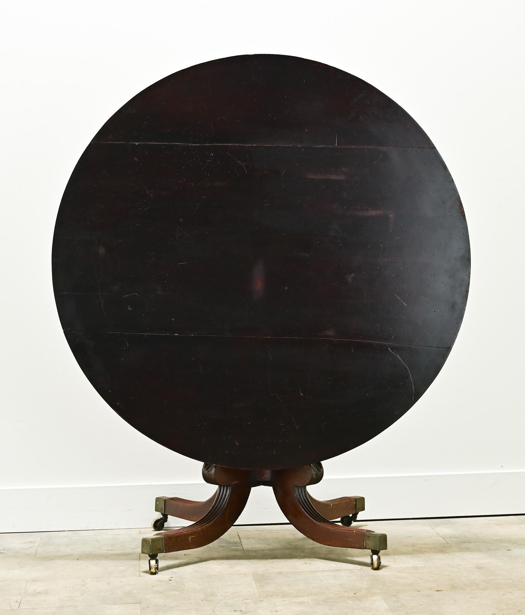 Other Dutch Round Pedestal Base Dining Table For Sale