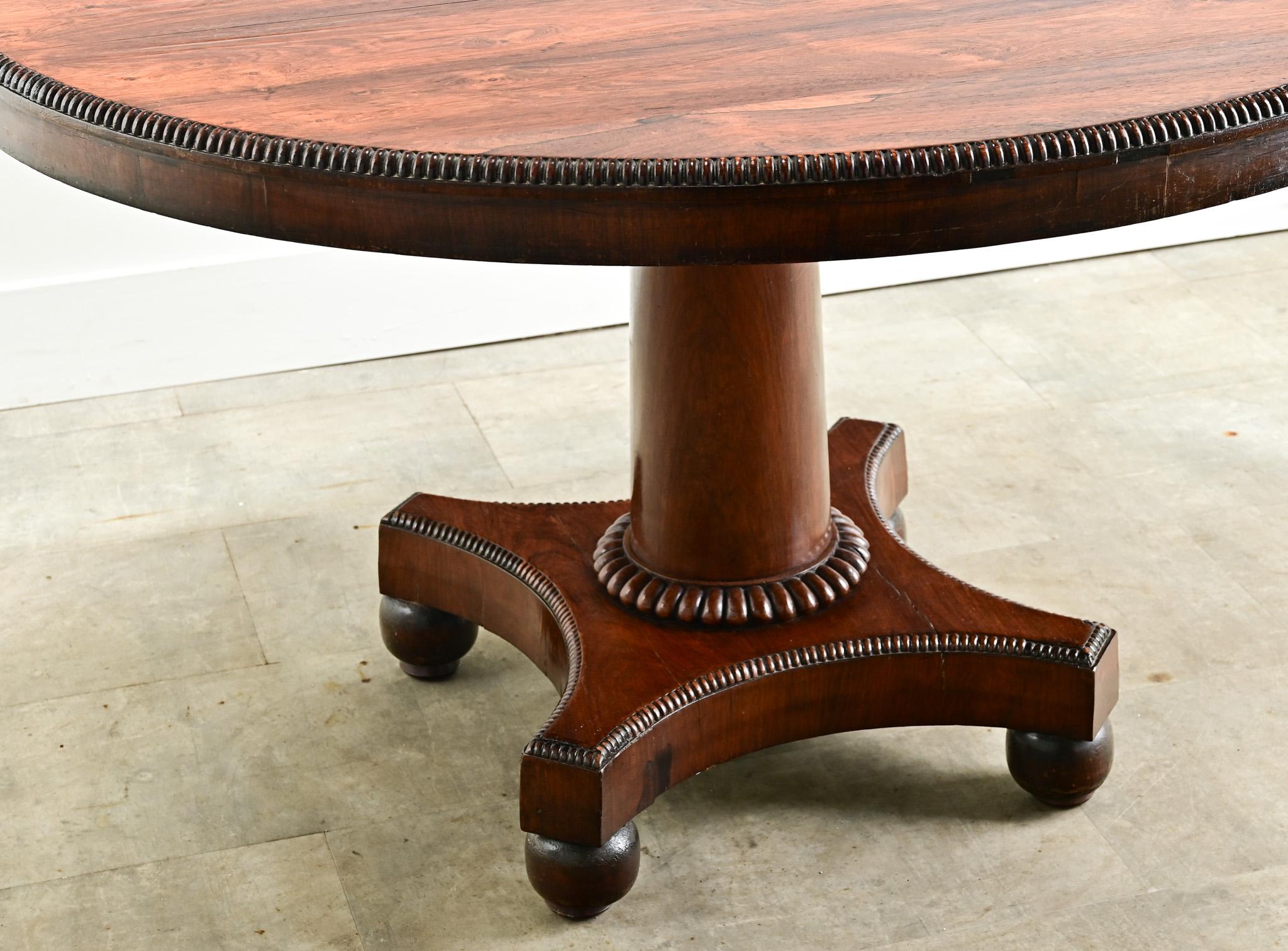 Dutch Round Rosewood Dining Table For Sale 4