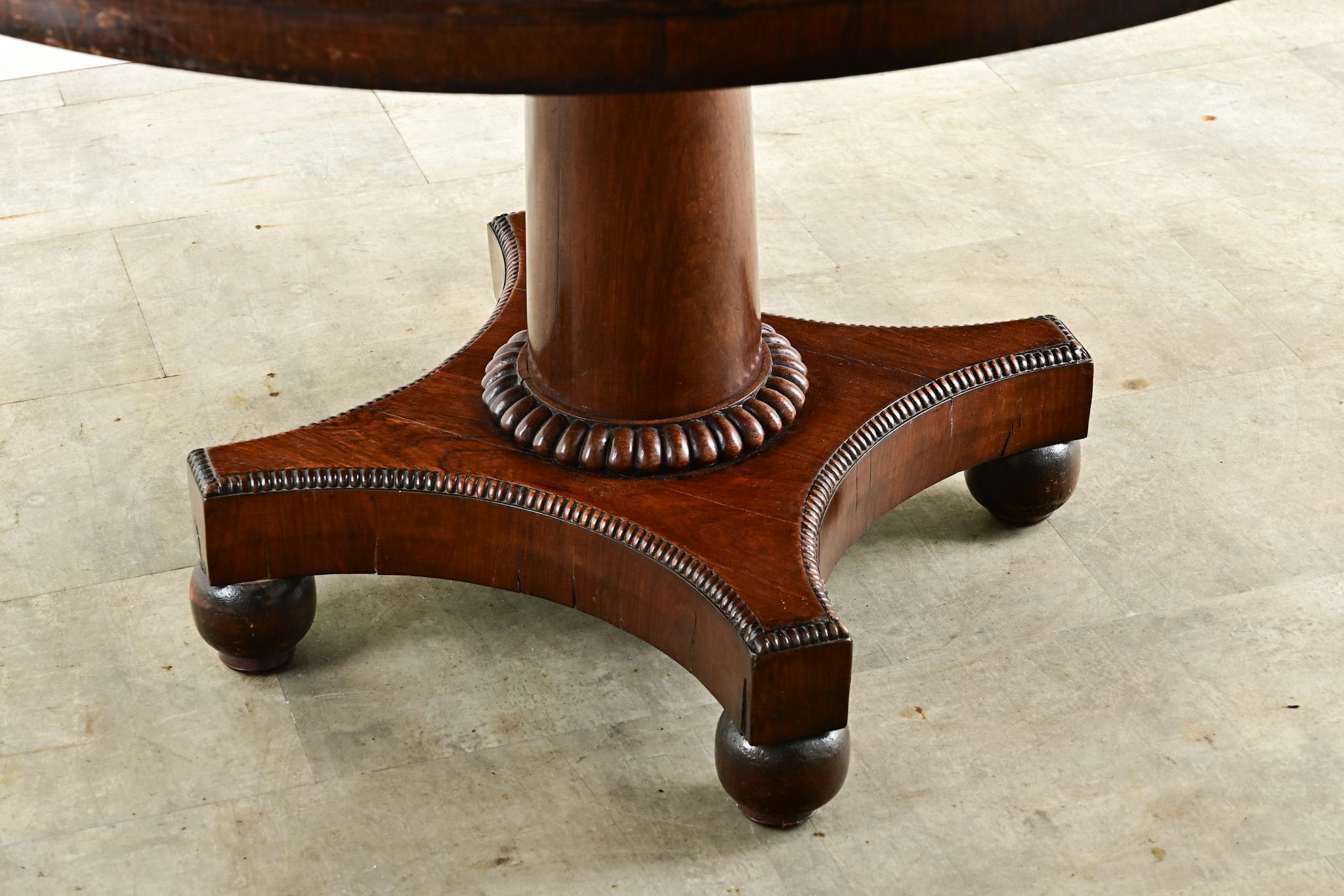 Dutch Round Rosewood Dining Table For Sale 6