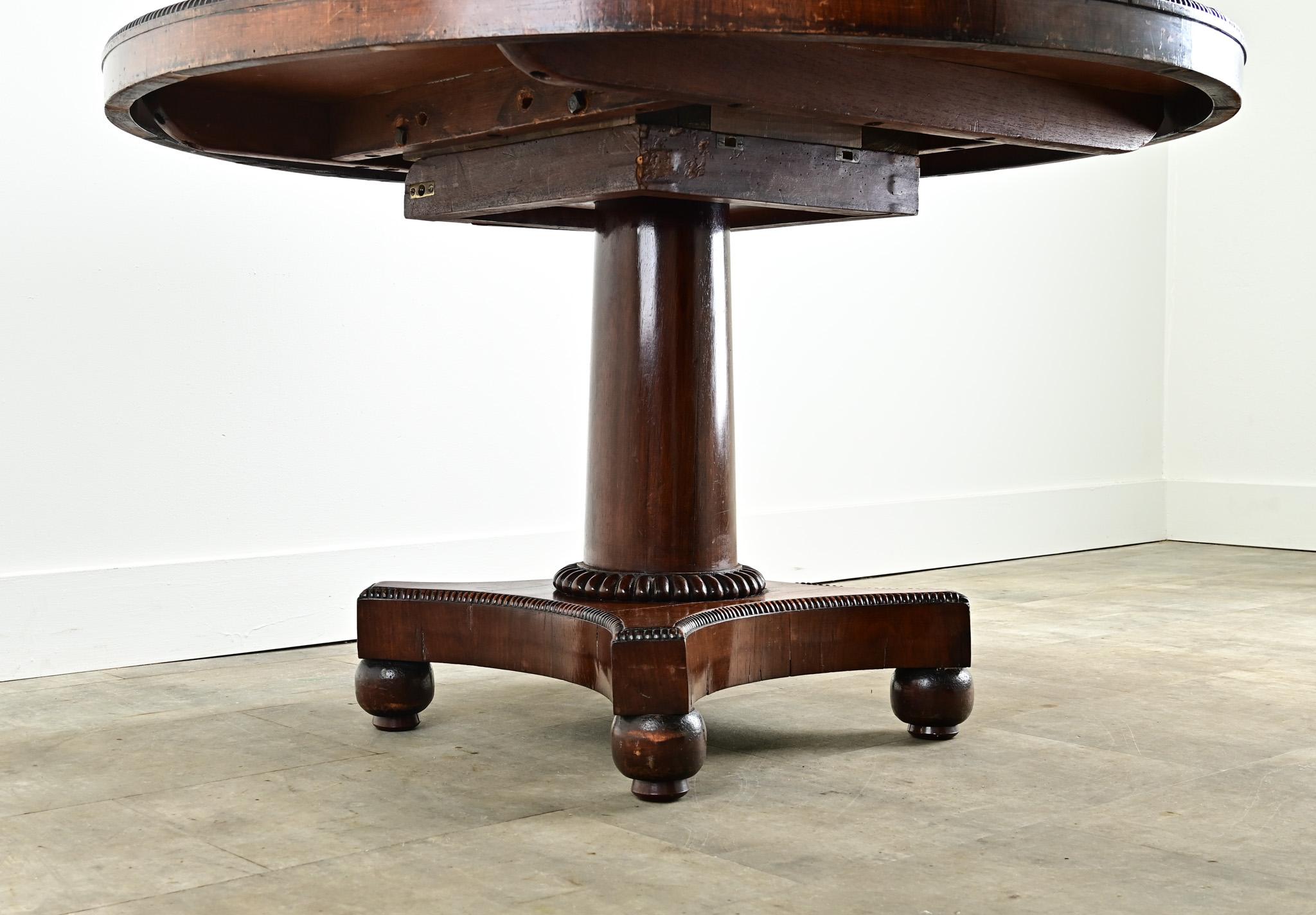 Dutch Round Rosewood Dining Table For Sale 7