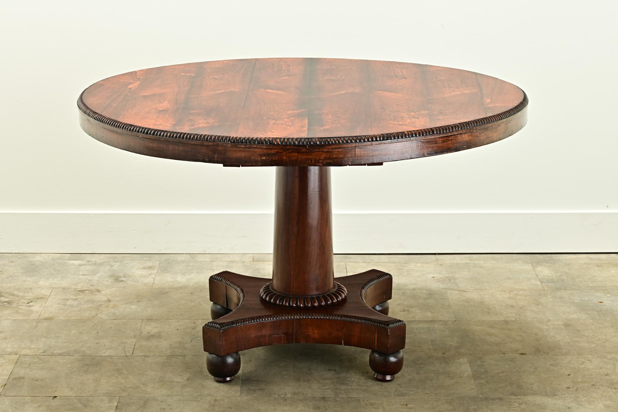 Dutch Round Rosewood Dining Table For Sale 2