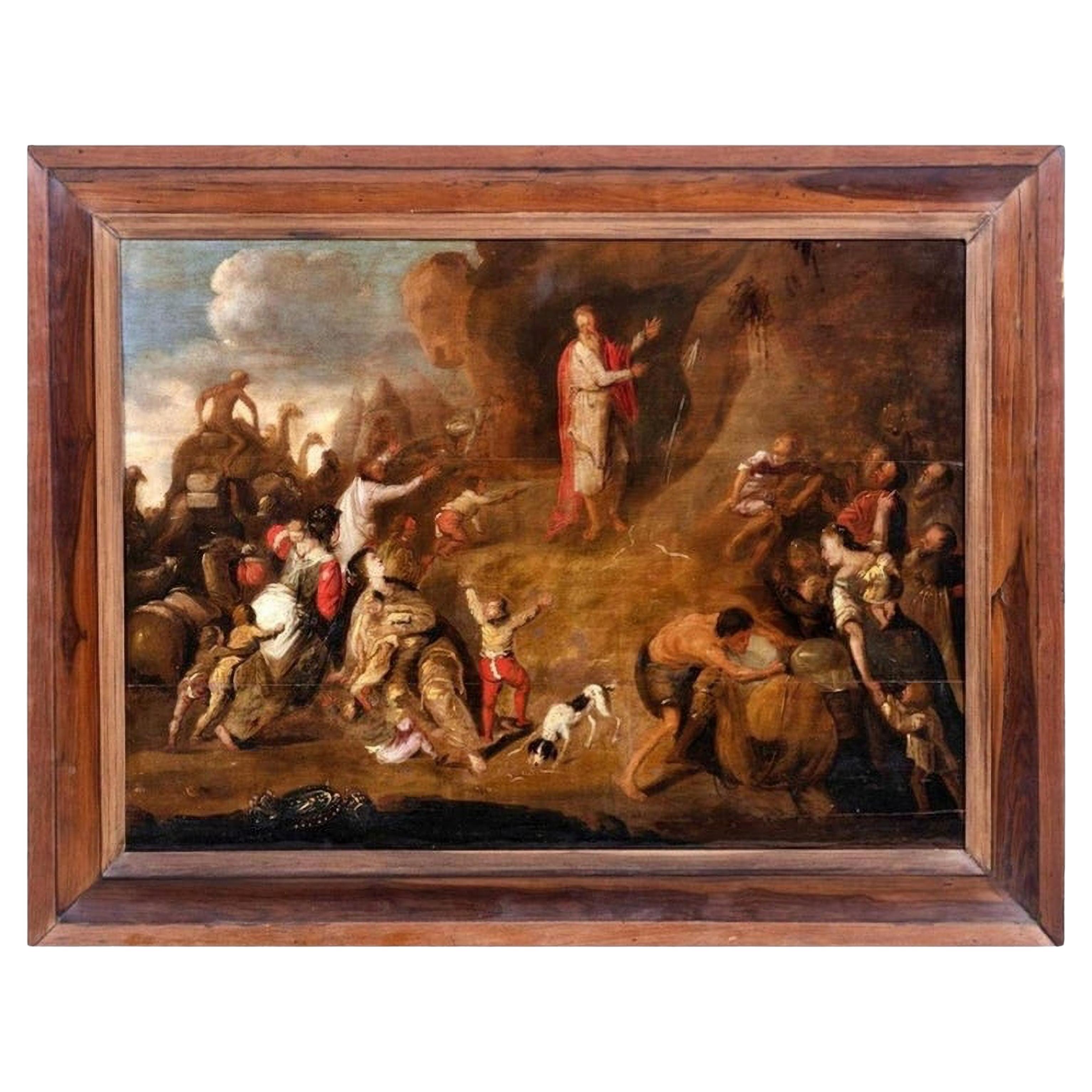 Dutch School, 17th Century "Moses on the Stone" For Sale