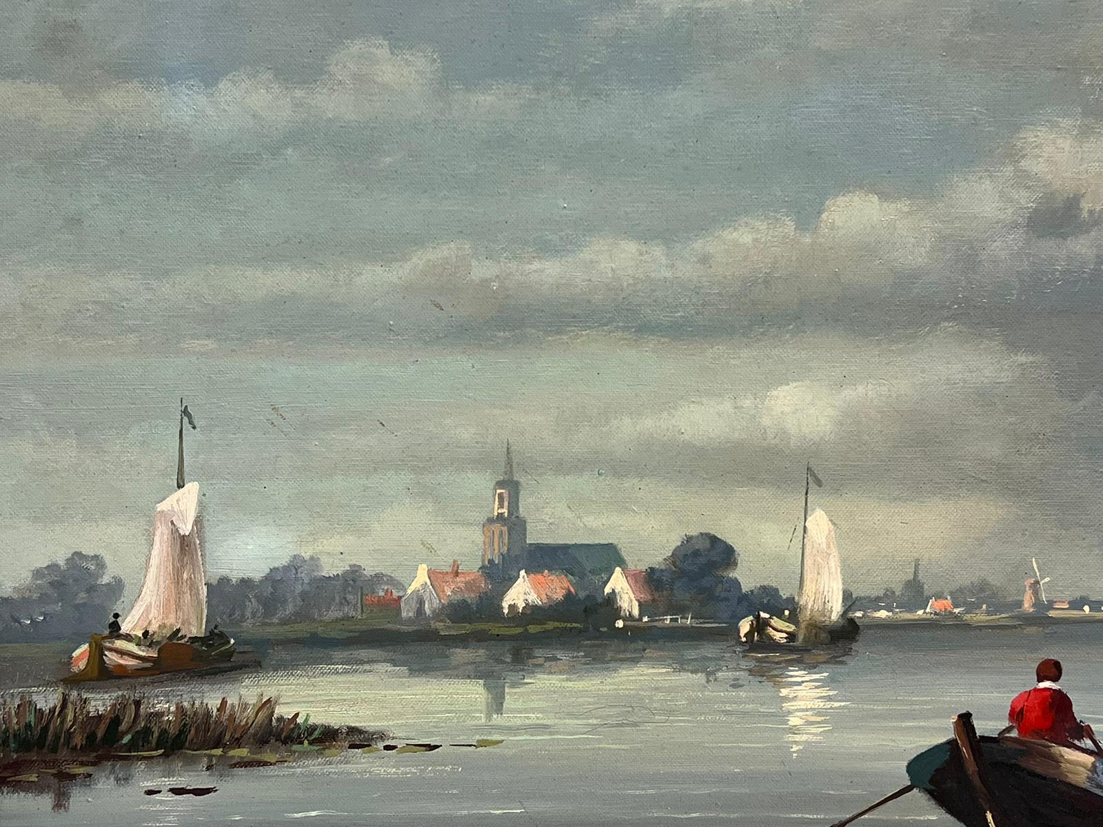 Landscape in Holland (titled verso)
Dutch School, 20th century
signed oil painting on canvas, framed
framed: 30 x 42 inches
canvas: 24 x 36 inches
provenance: private collection, England
condition: very good and sound condition; please note due to