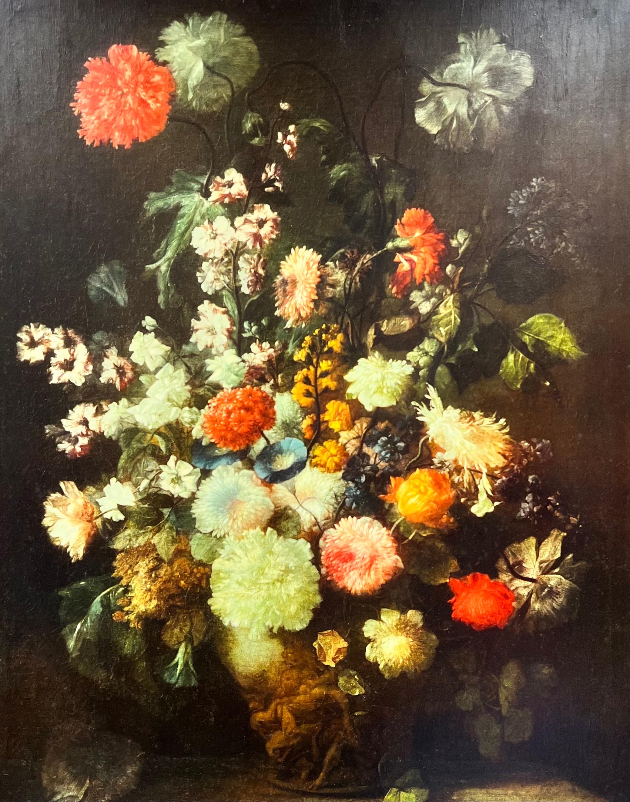 Large Classical Dutch Still Life Composition of Floral Bouquet, very grand piece - Print by Dutch School